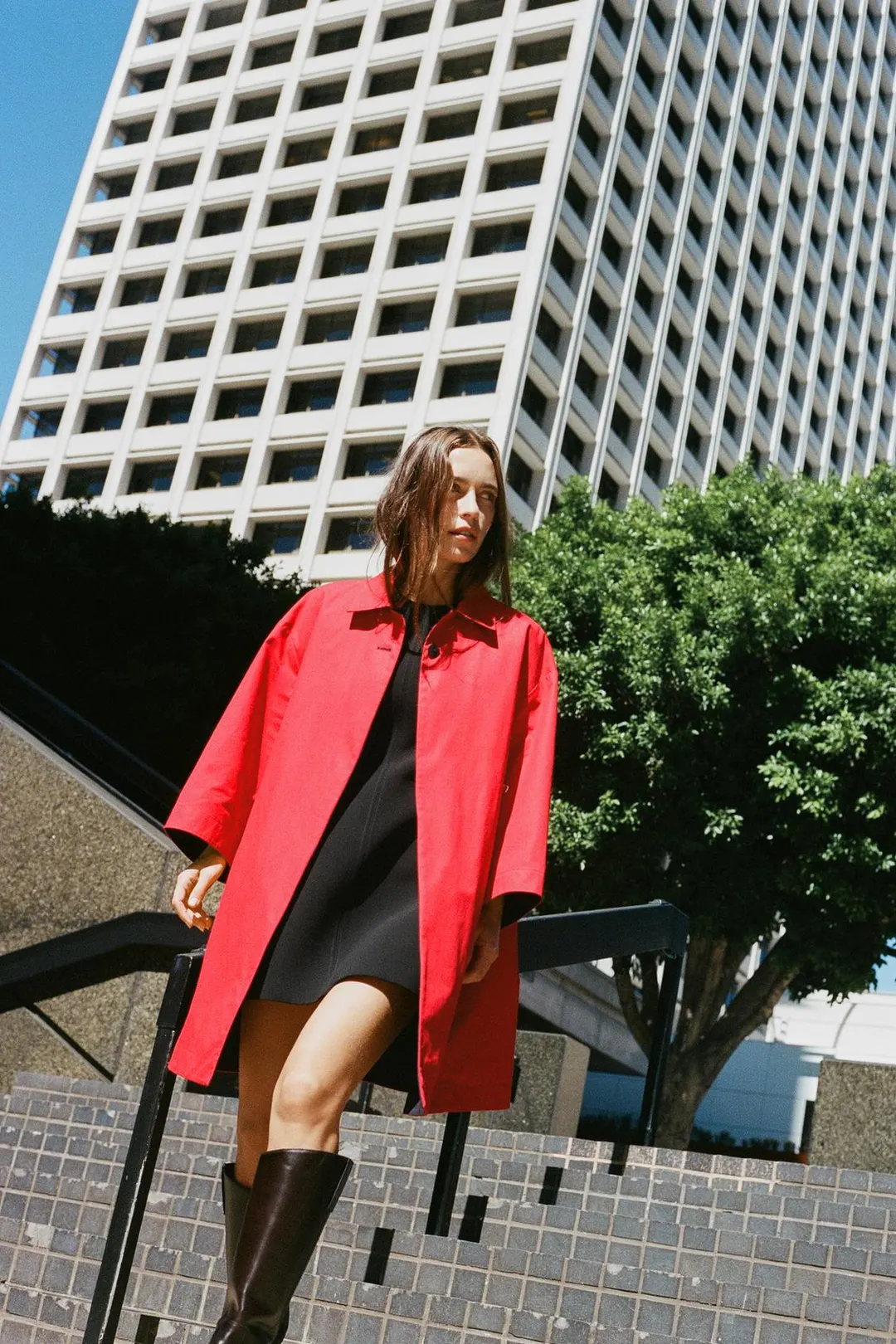 Тренч миди ZW Collection двусторонний, Zara