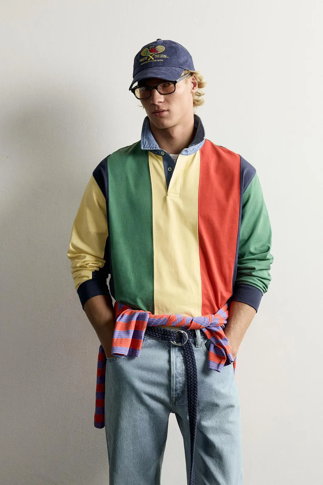 Поло в полоску с контрастным воротником FRUIT OF THE LOOM™, Zara