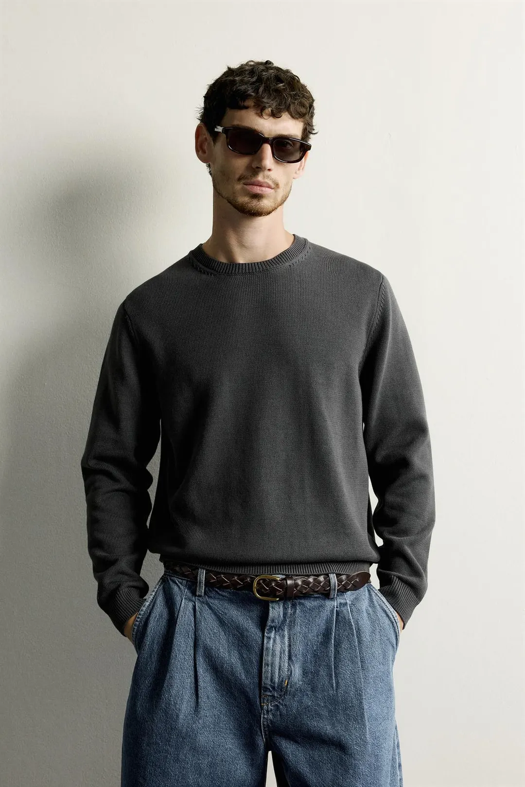 Хлопковый свитер стандартного кроя, Zara