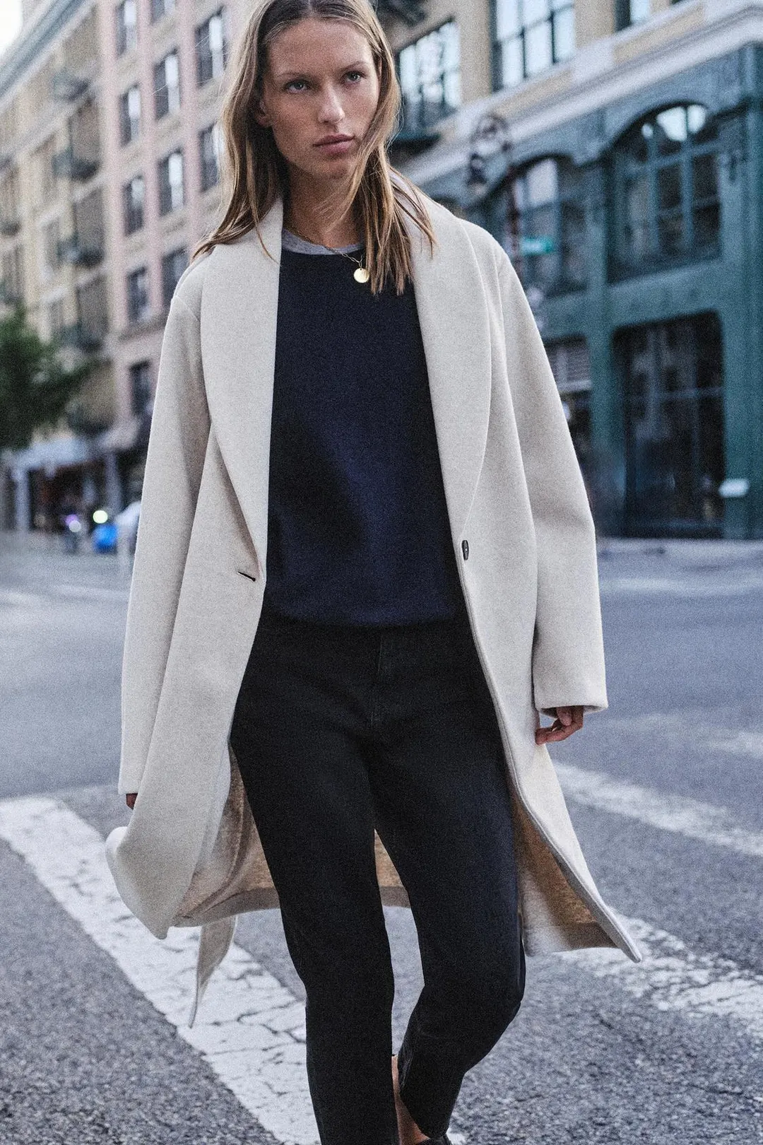 Мягкое пальто с поясом, Zara