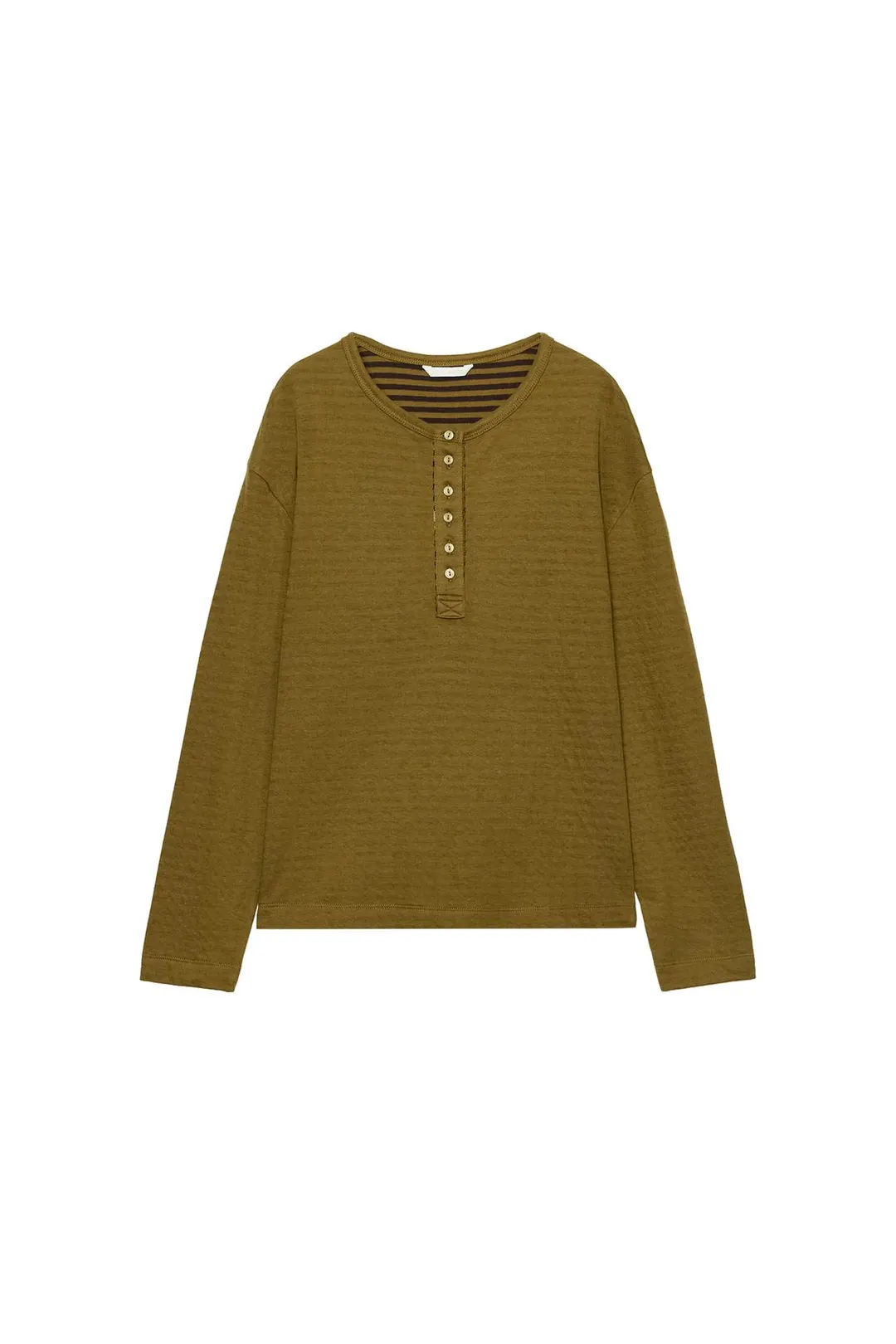 Двусторонний лонгслив хенли, Zara