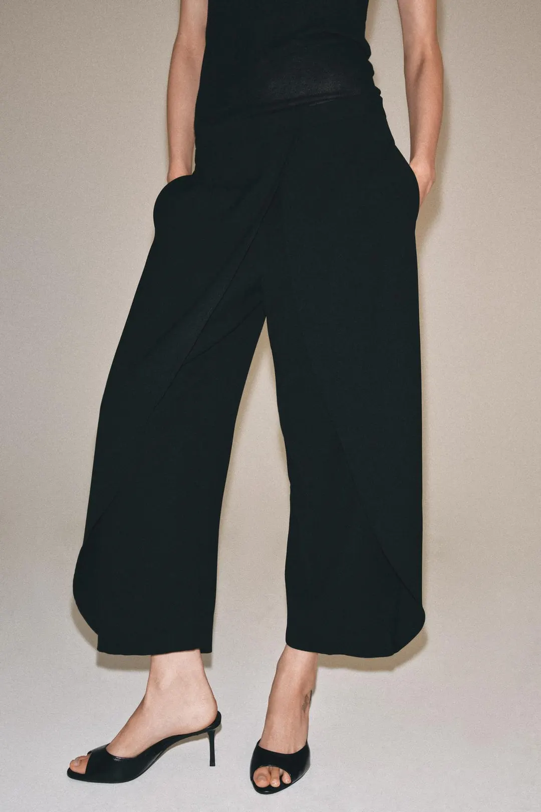 Мюли из кожи на каблуке, Zara