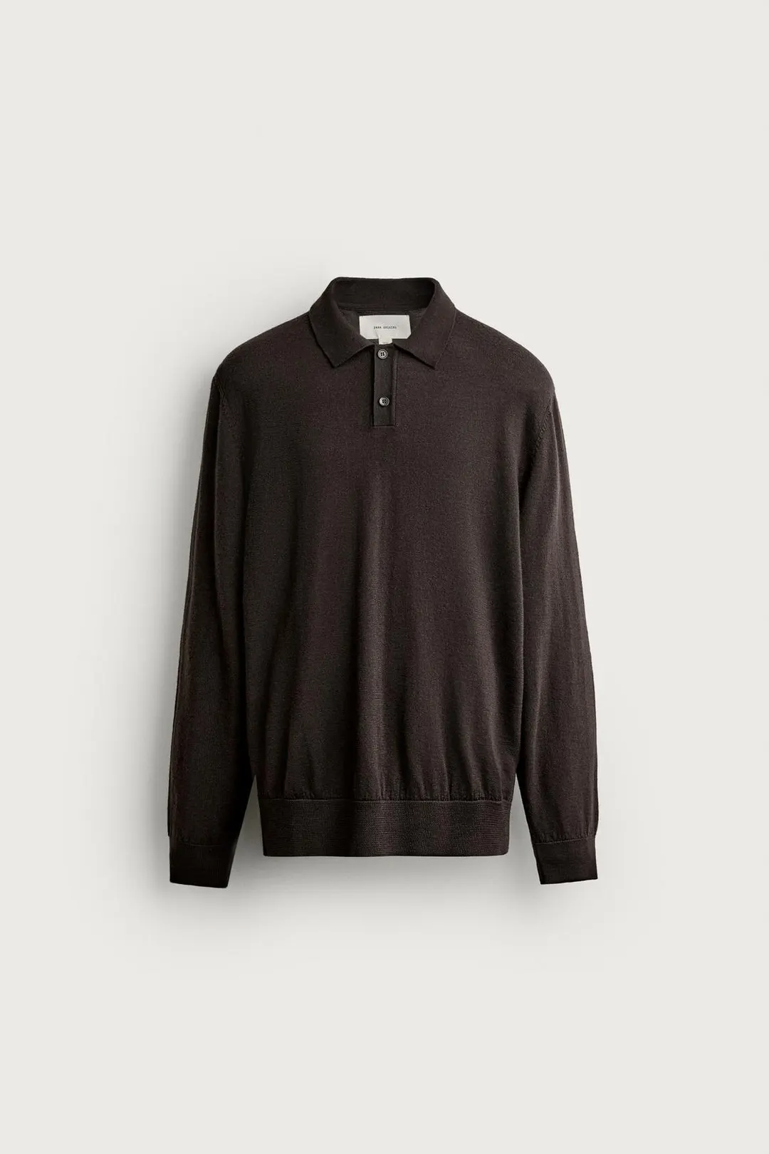 Трикотажное поло из 100% шерсти, Zara