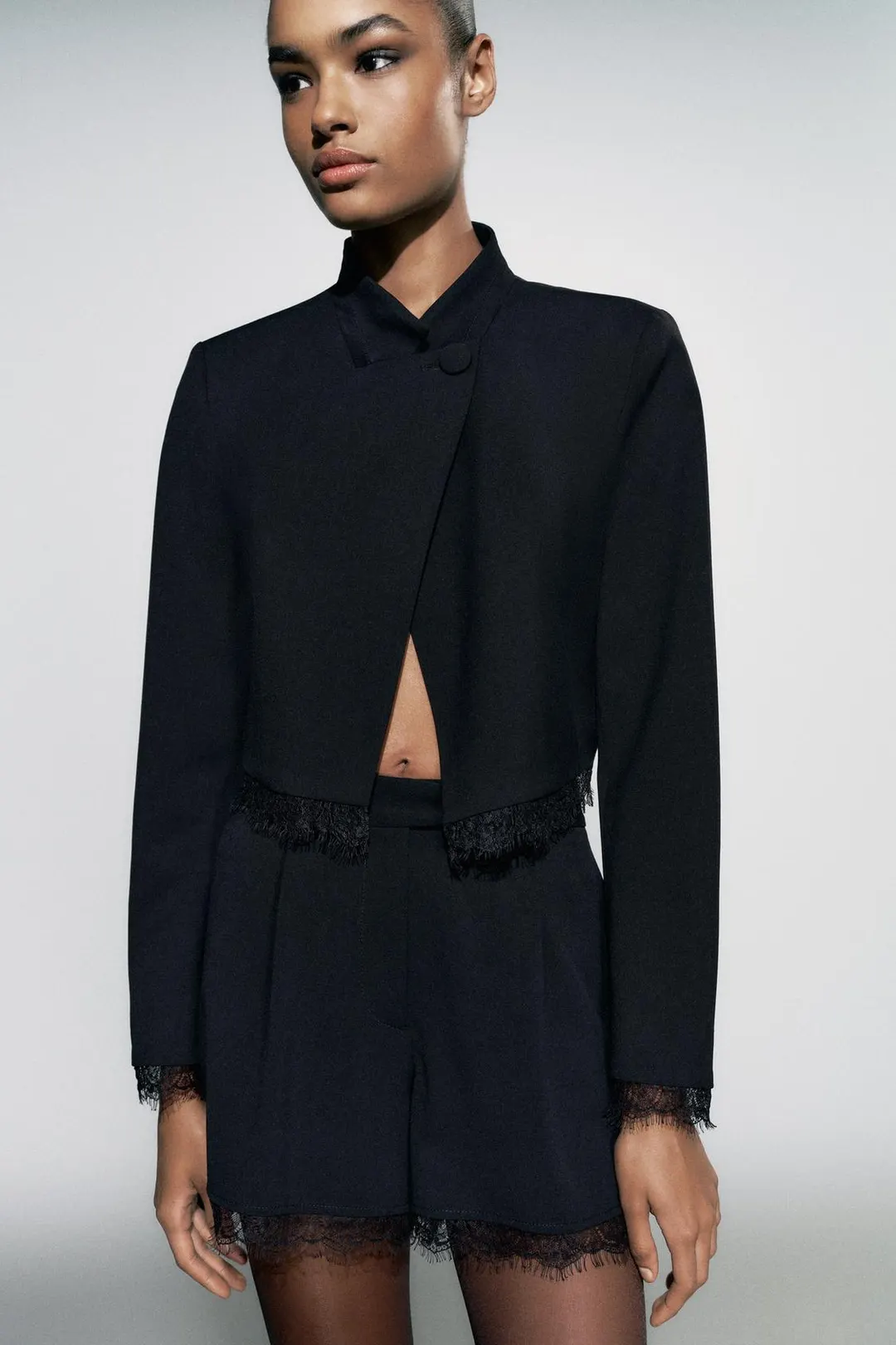 Короткий кружевной пиджак, Zara