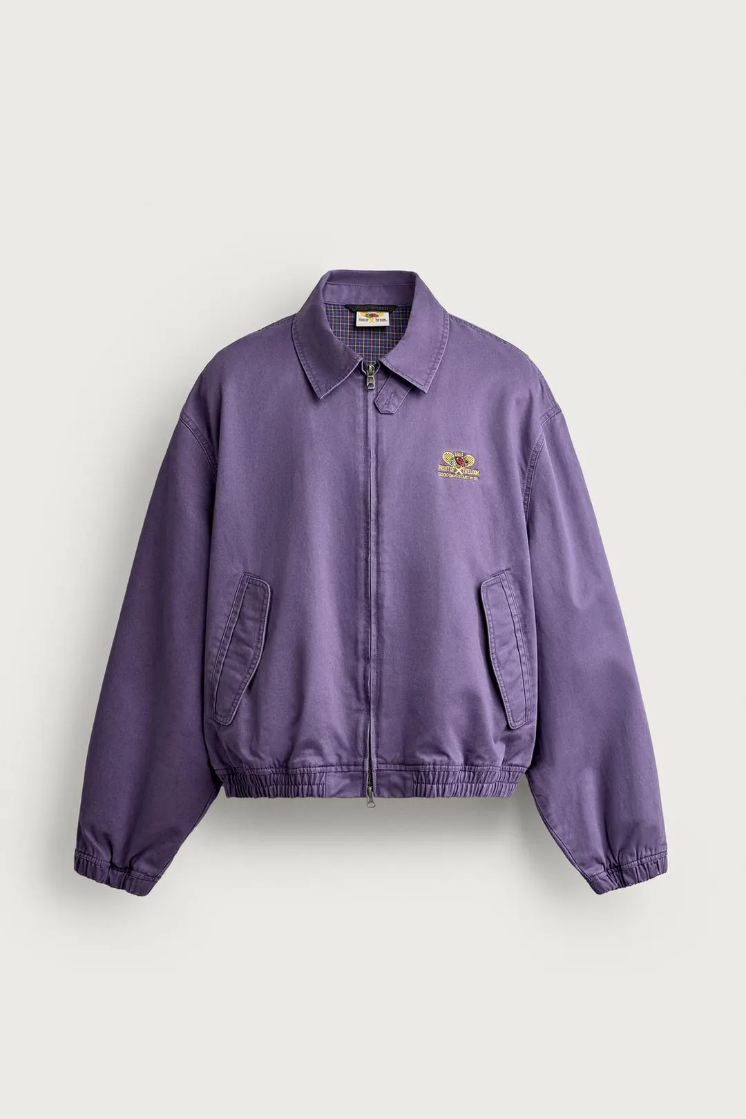Хлопковая куртка с вышивкой Fruit of the Loom™, Zara