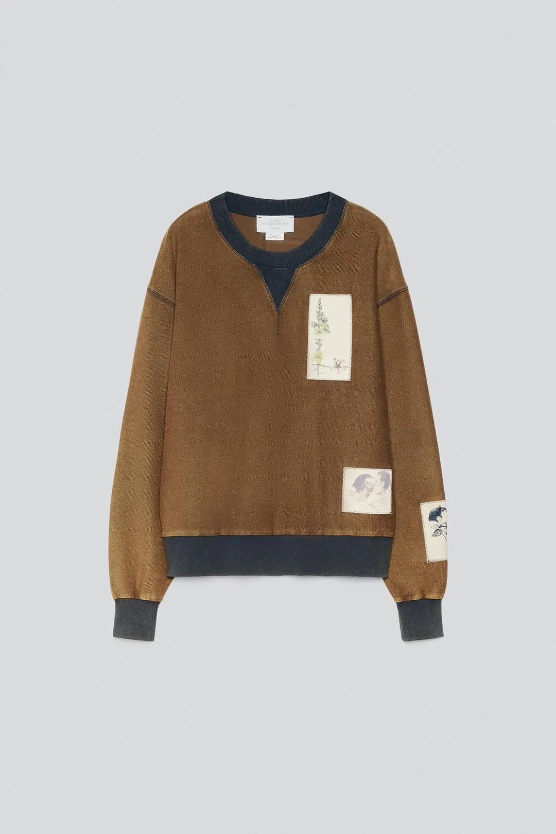 Свитшот с контрастной нашивкой, Zara