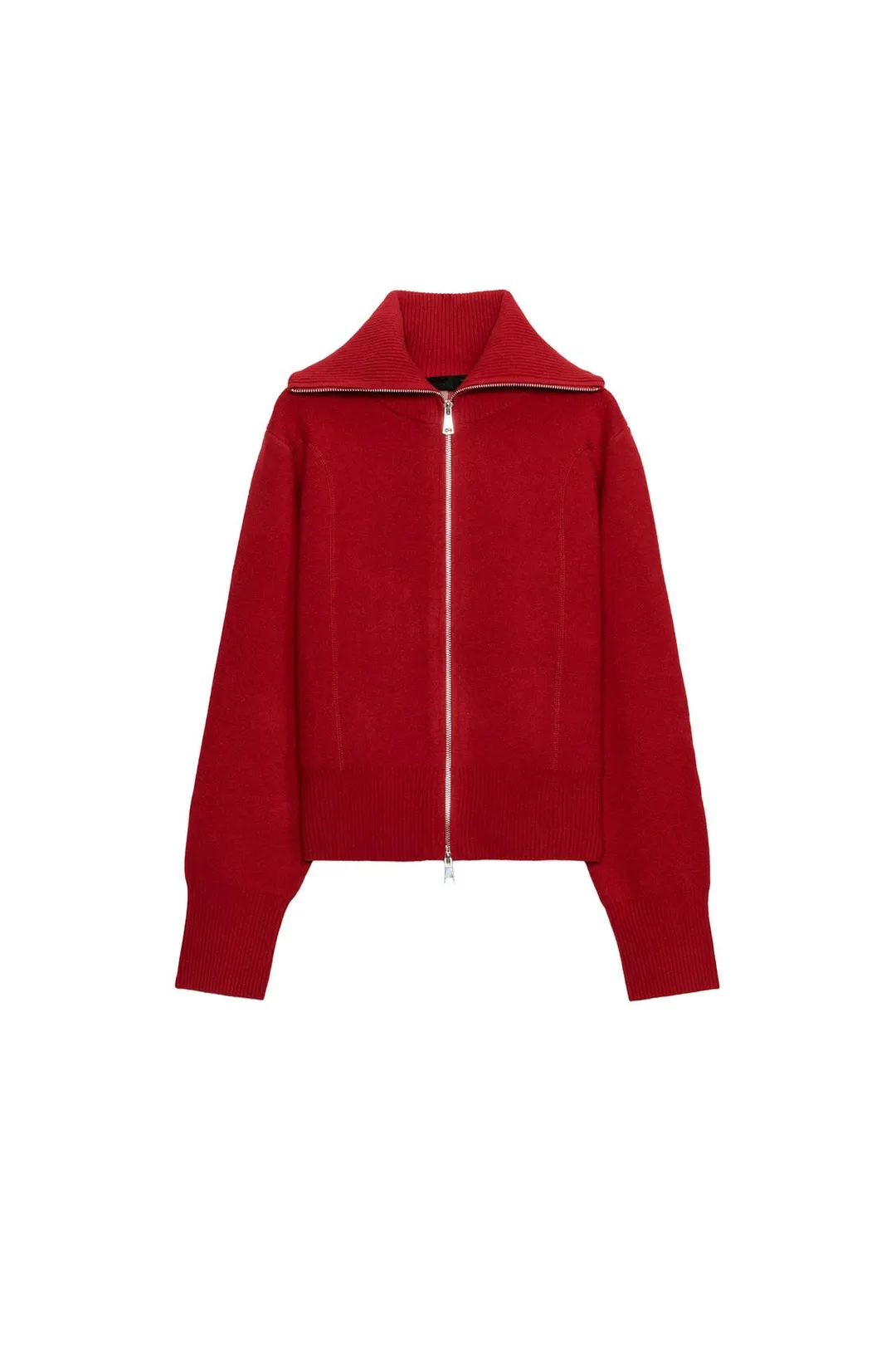 Бомбер на молнии из шерсти 96%, Zara