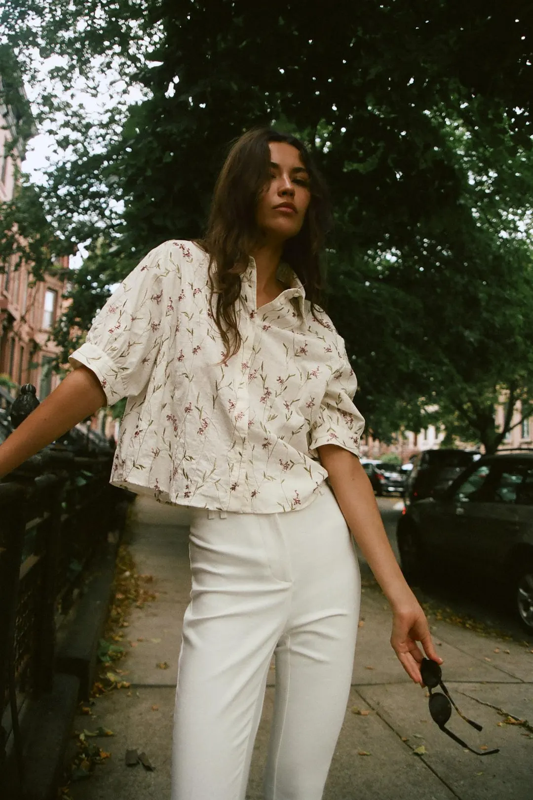Рубашка с вышивкой бисером, Zara