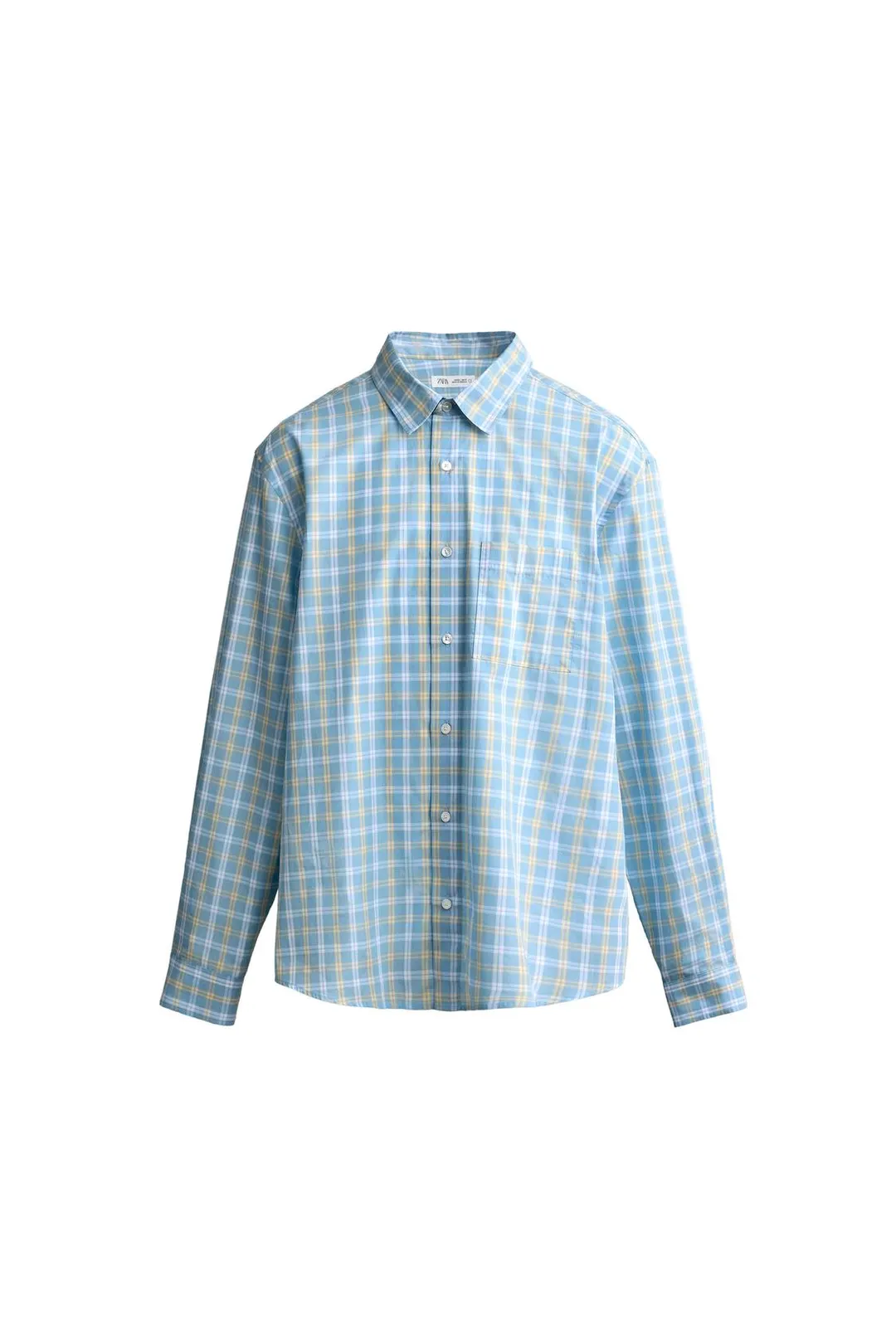 Рубашка прямого кроя в клетку, Zara
