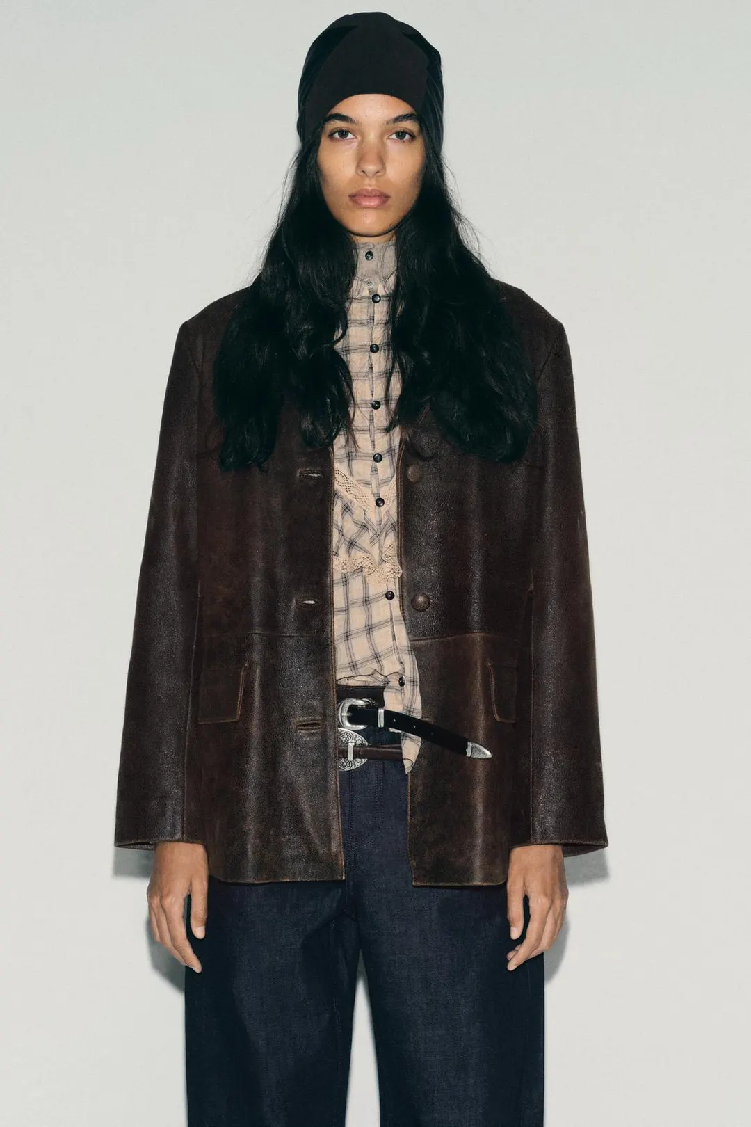 Куртка из 100% кожи, Zara