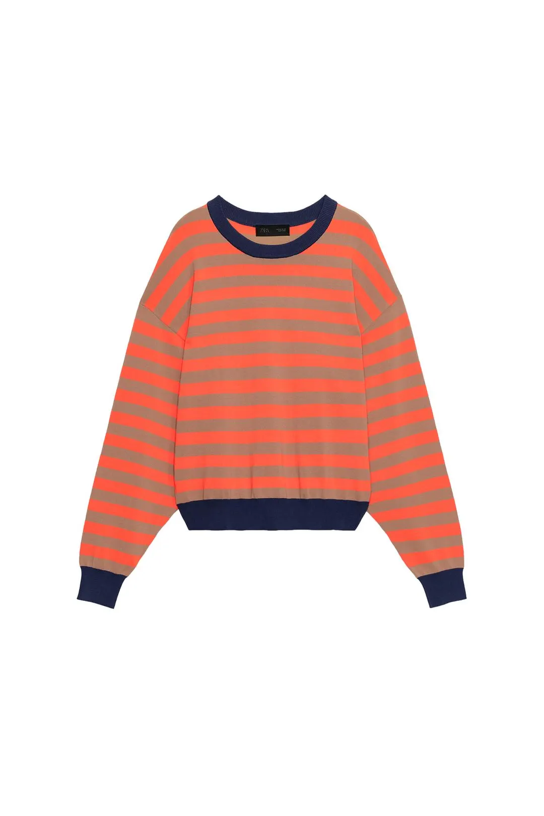 Вязаный джемпер в полоску, Zara