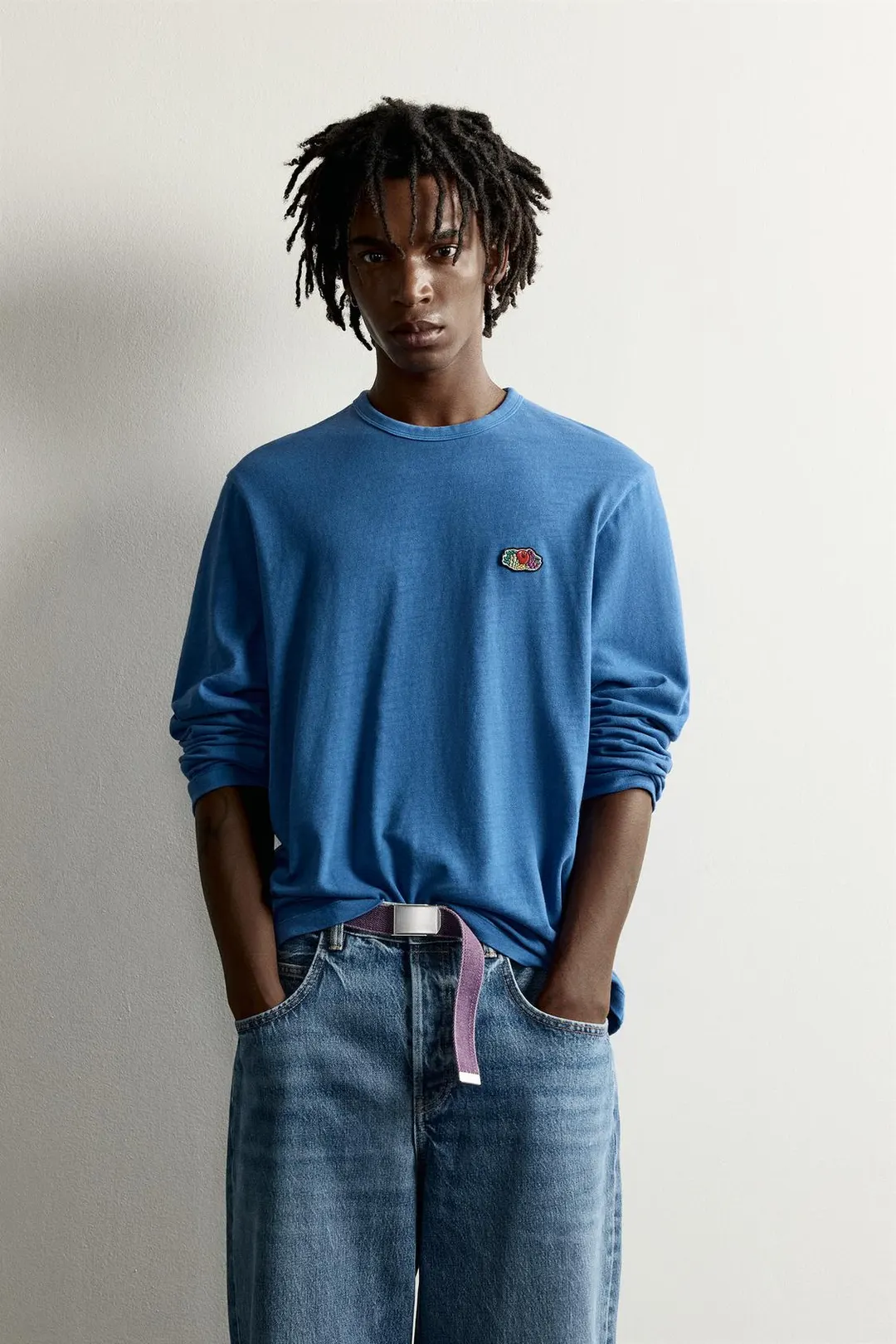 Футболка базовая с длинными рукавами и нашивкой FRUIT OF THE LOOM™, Zara