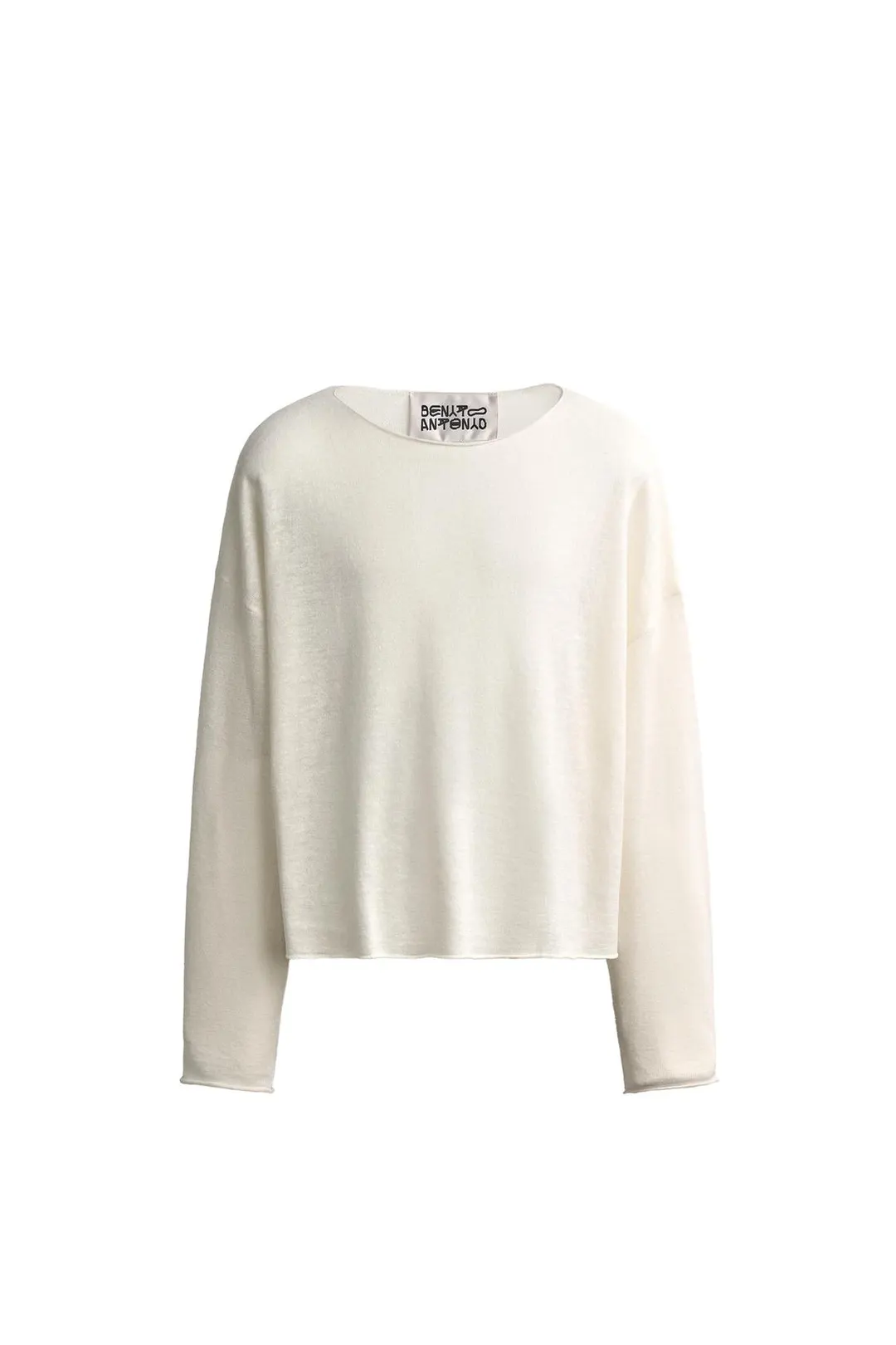 Свитер укороченного кроя из смеси льна и шерсти, Zara