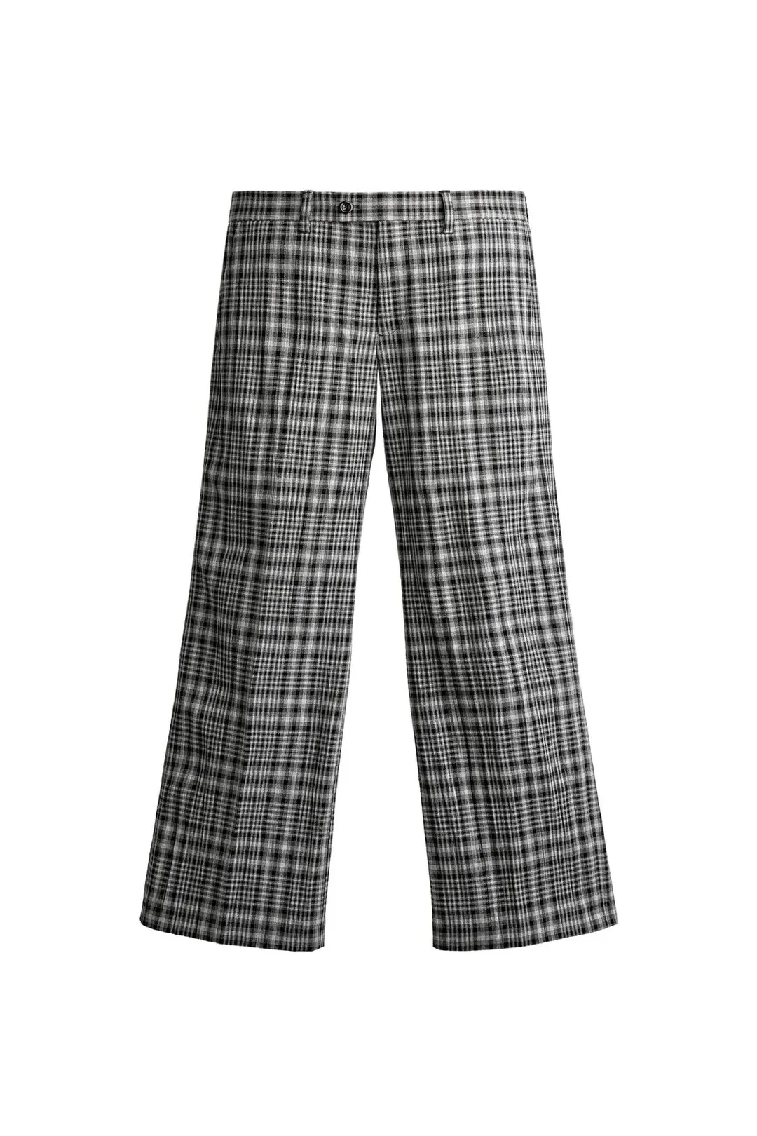 Брюки расклешенного кроя в клетку, Zara