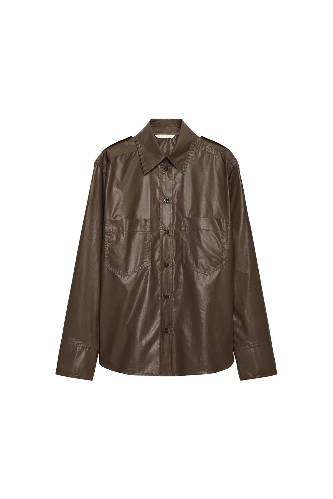 Рубашка с карманом и мерцающим эффектом, Zara