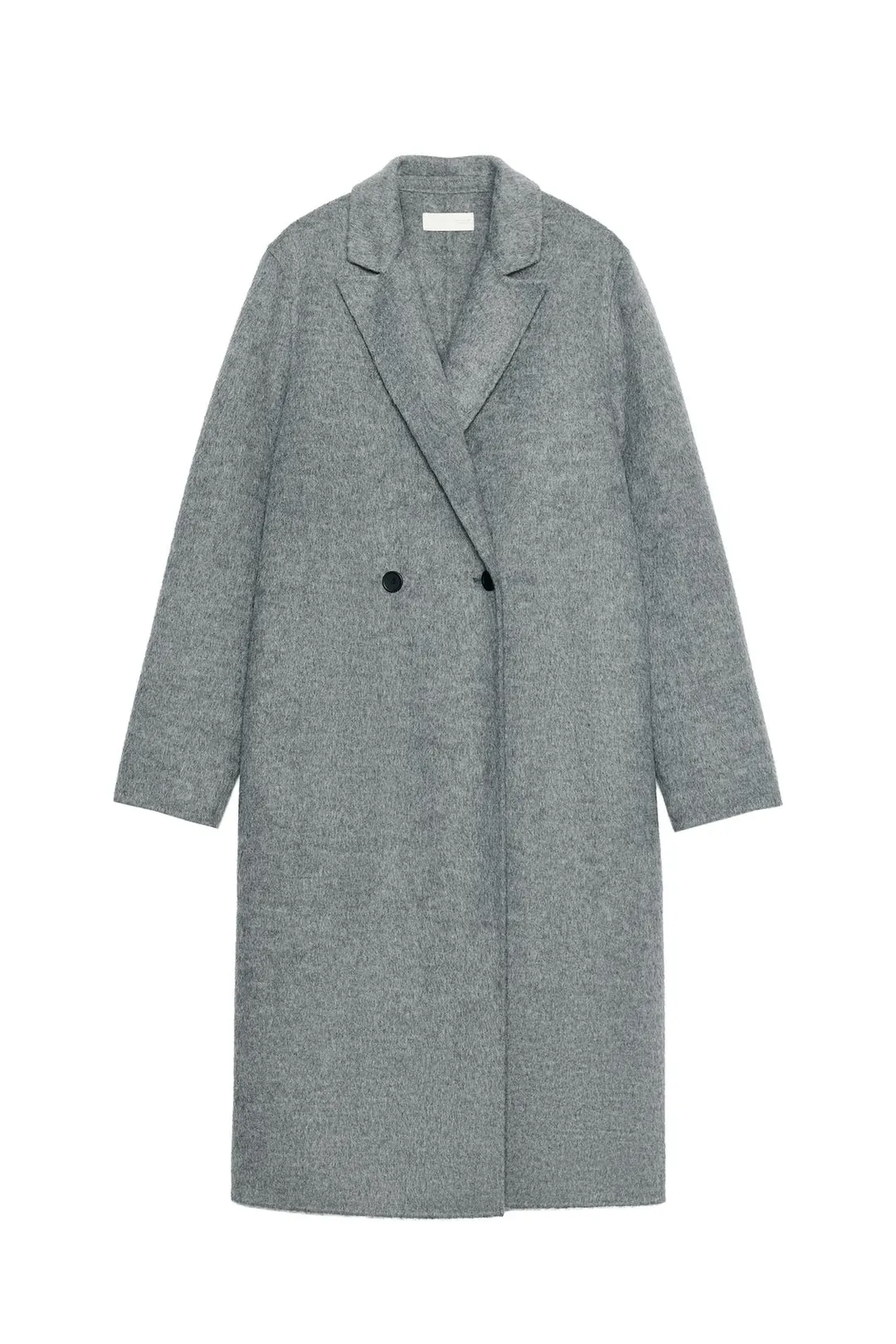 Двубортное пальто из двухслойной ткани, Zara
