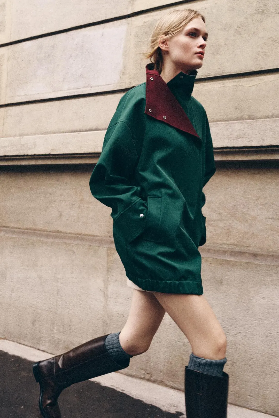 Тренч комбинированный ZW Collection, Zara
