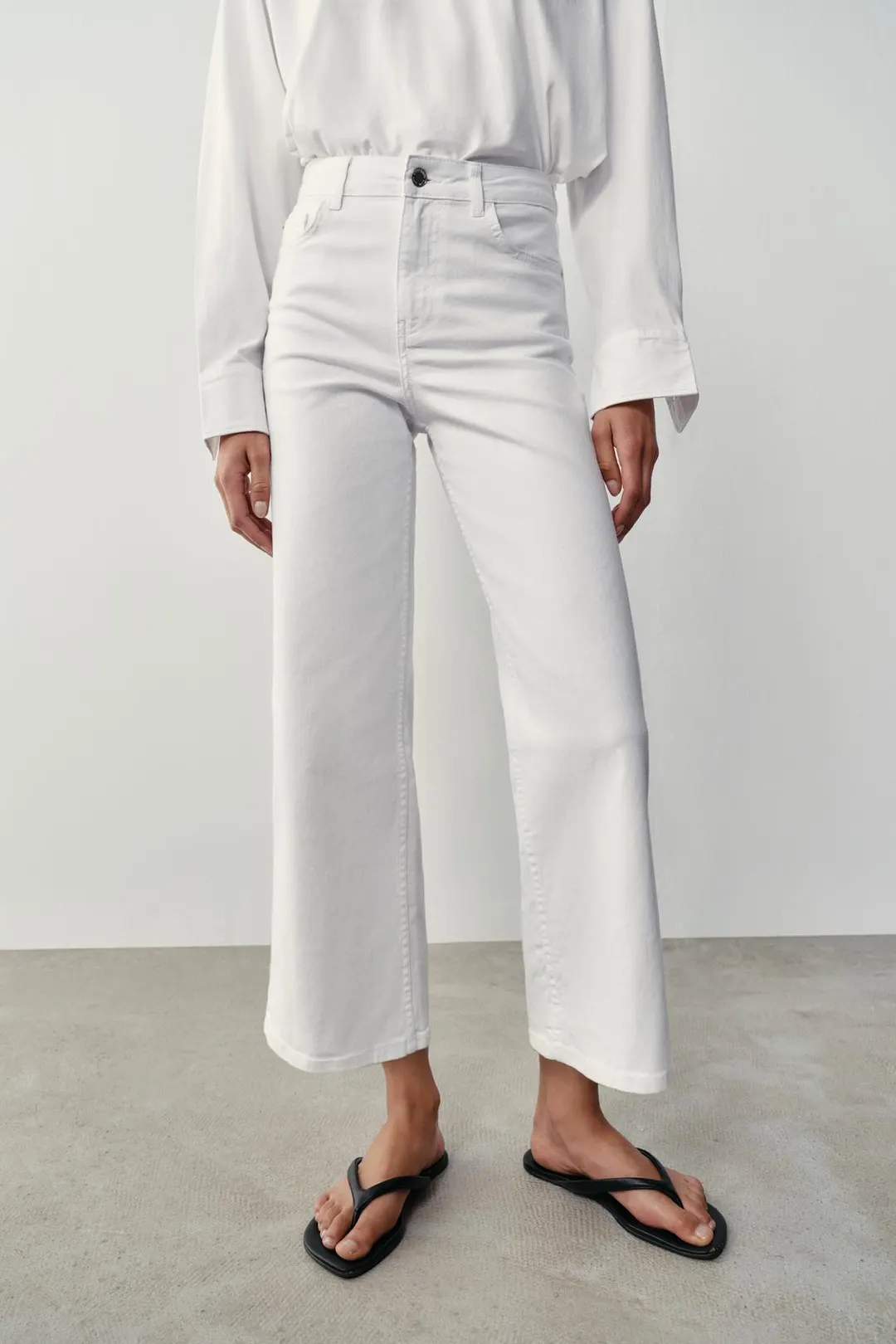 Джинсы-кюлоты комфортные Z1975 с высокой посадкой, Zara