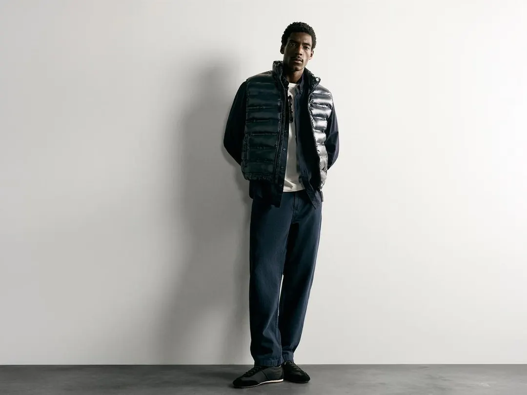 Легкий водоотталкивающий дутый жилет, Zara