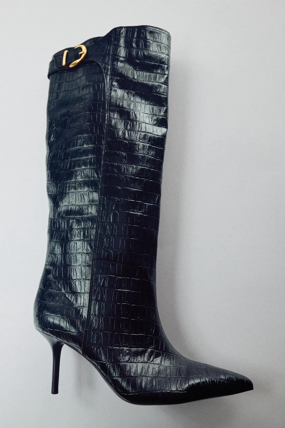 Сапоги с принтом на каблуке, Zara