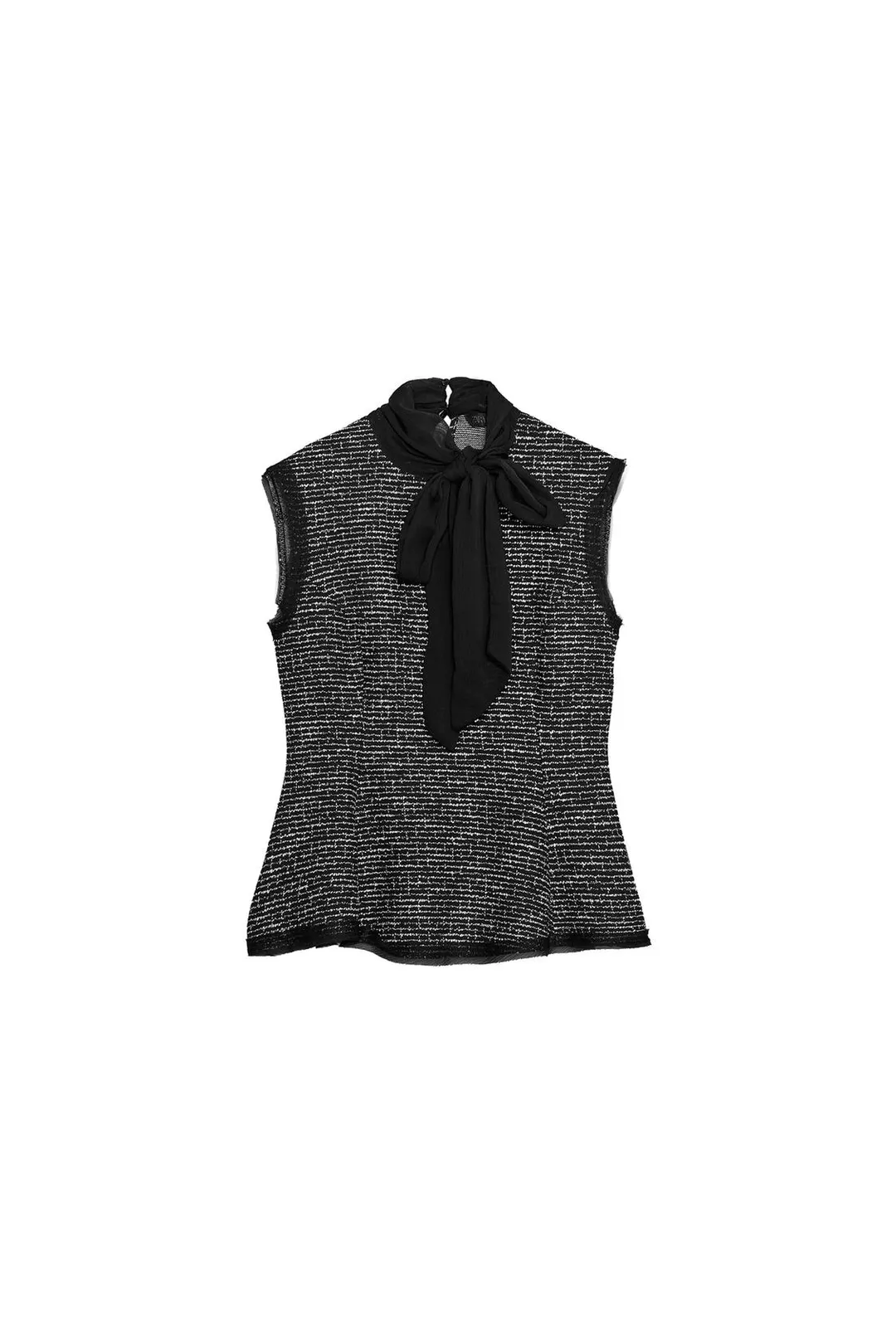 Структурированный комбинированный топ с бантом, Zara