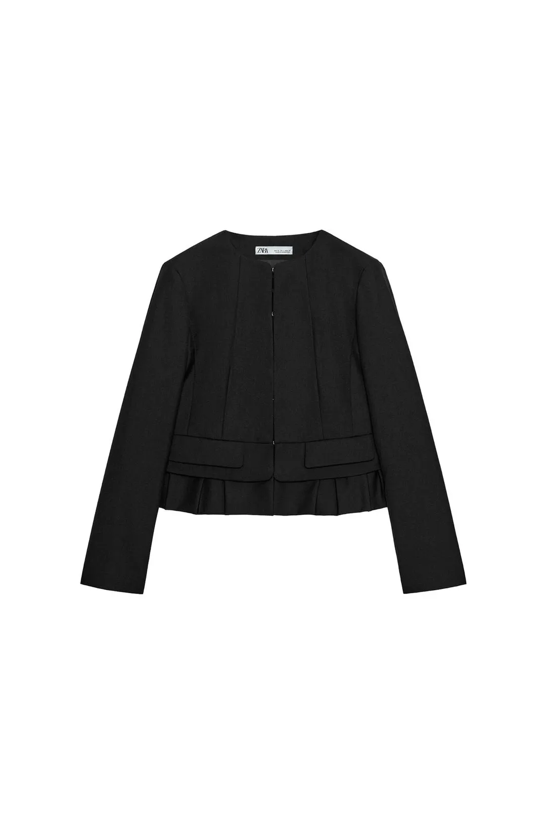 Укороченная куртка из смесовой шерсти ZW Collection, Zara