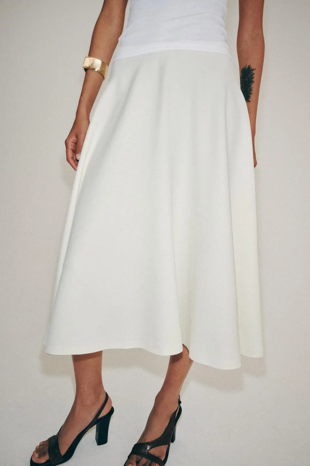 Многослойная юбка миди ZW Collection, Zara