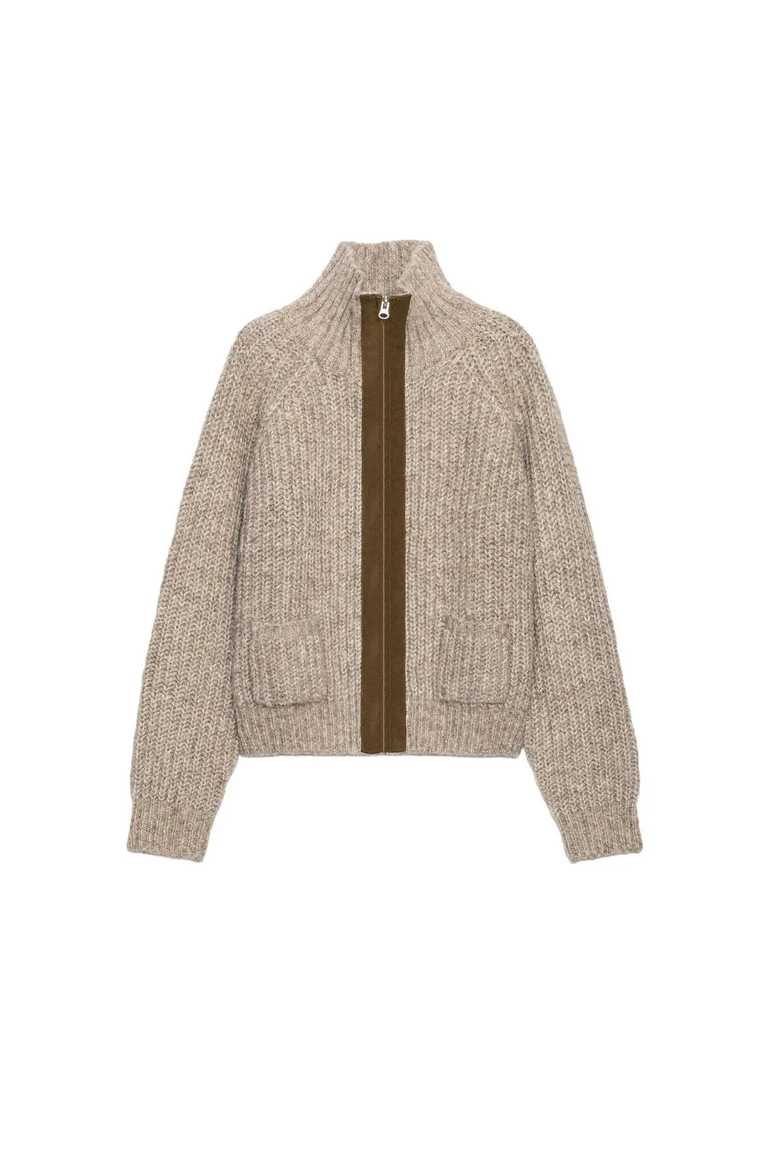 Кардиган с высоким воротником, Zara