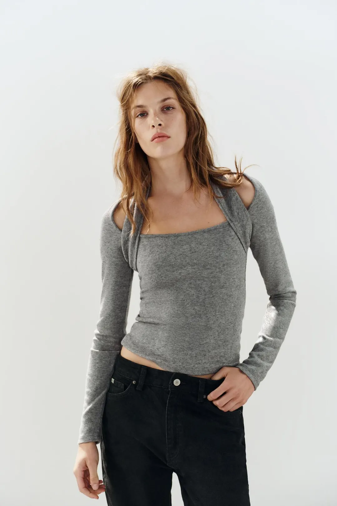 Топ халтер с двойными бретелями, Zara