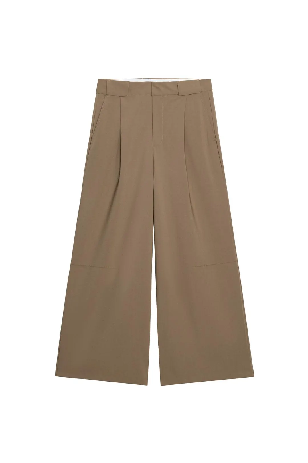 Брюки со складками и отстрочкой, Zara