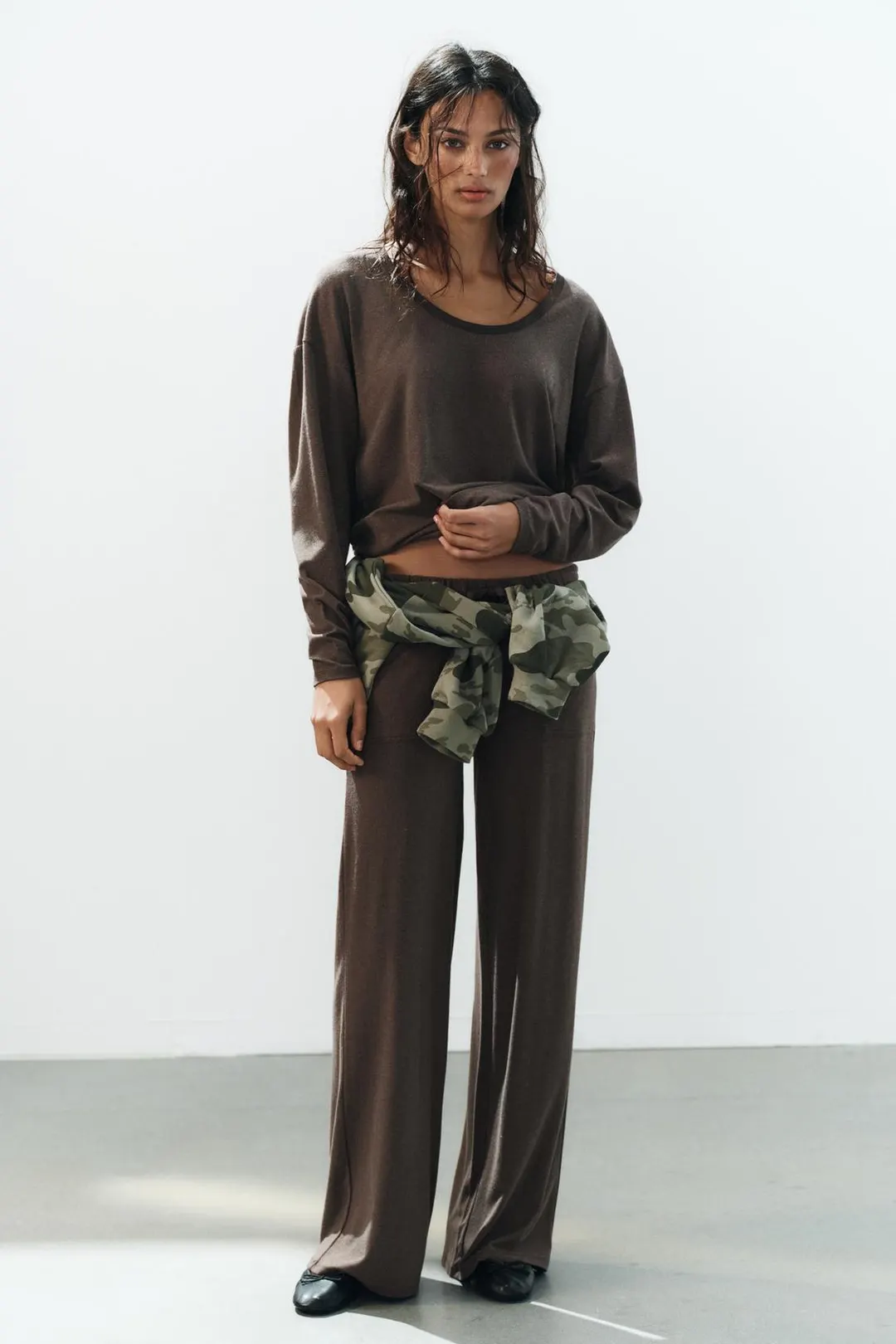 Мягкая футболка оверсайз, Zara