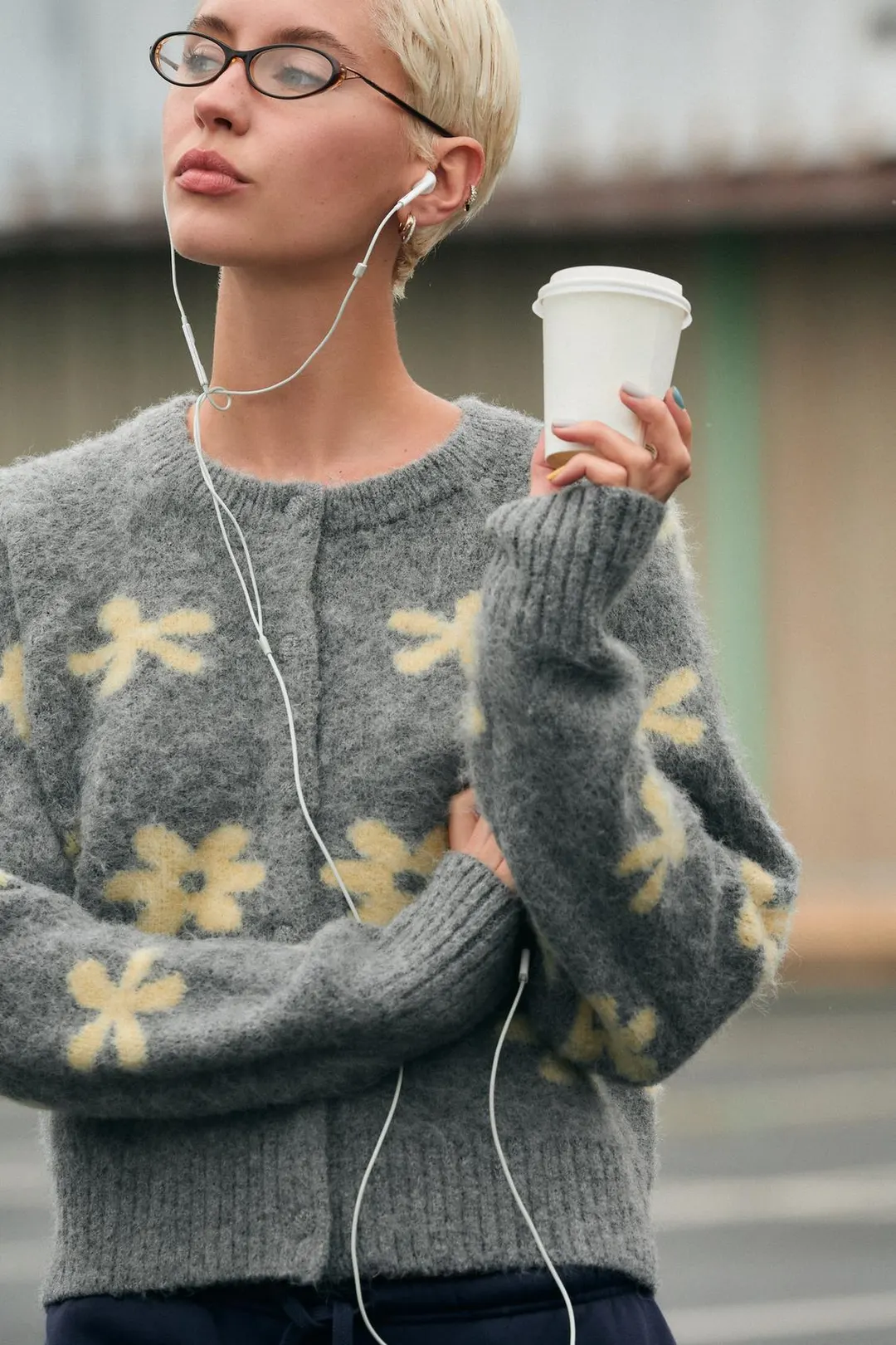 Жаккардовый кардиган с цветочным узором, Zara