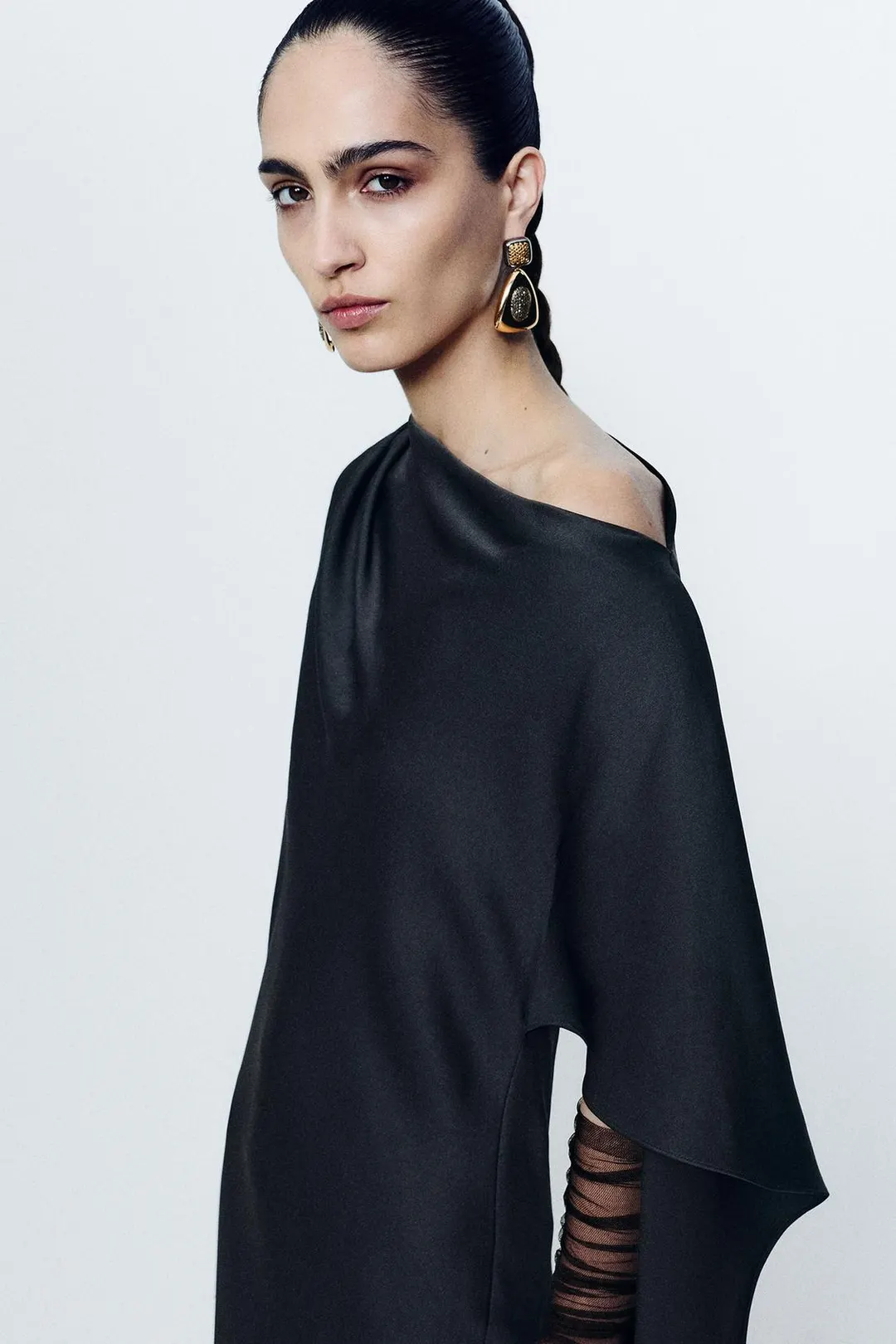 Платье-кейп асимметричного кроя ZW Collection, Zara