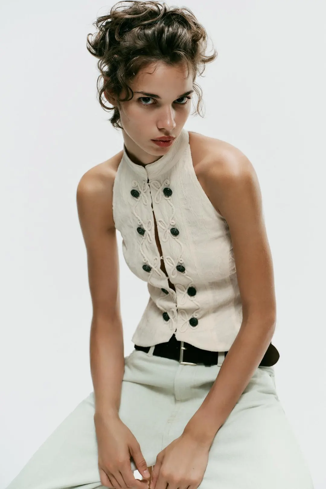 Жилет с бретелью халтер, Zara