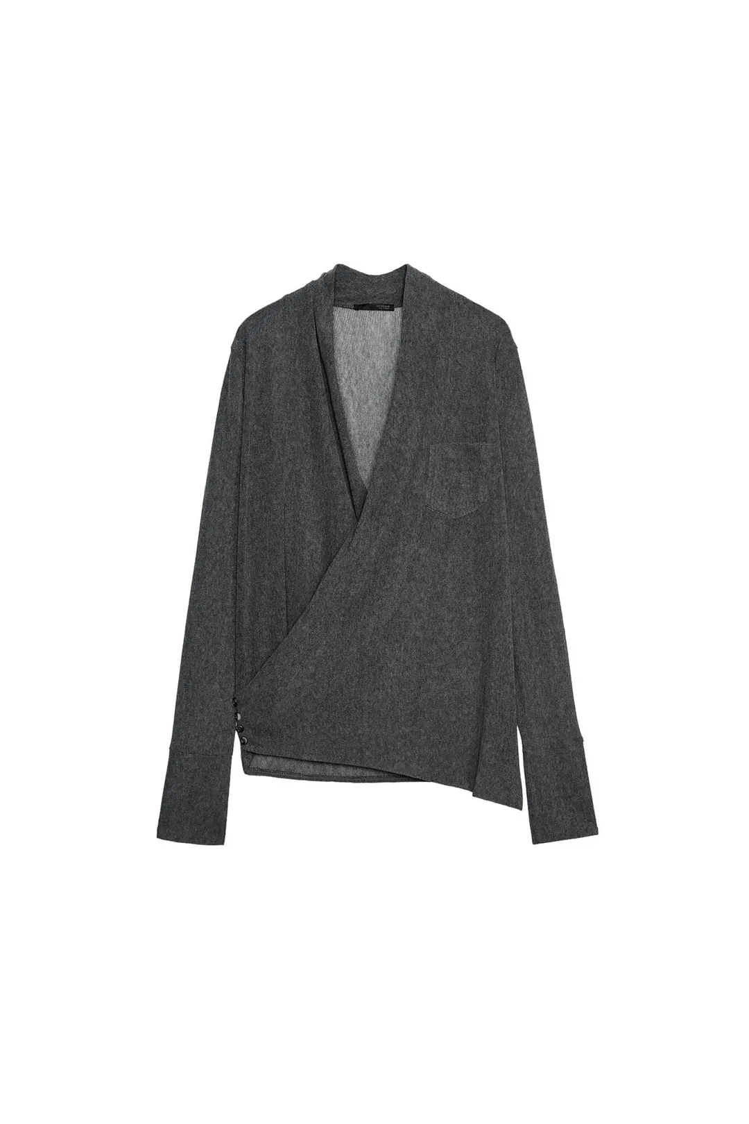 Топ с запахом и боковыми пуговицами, Zara
