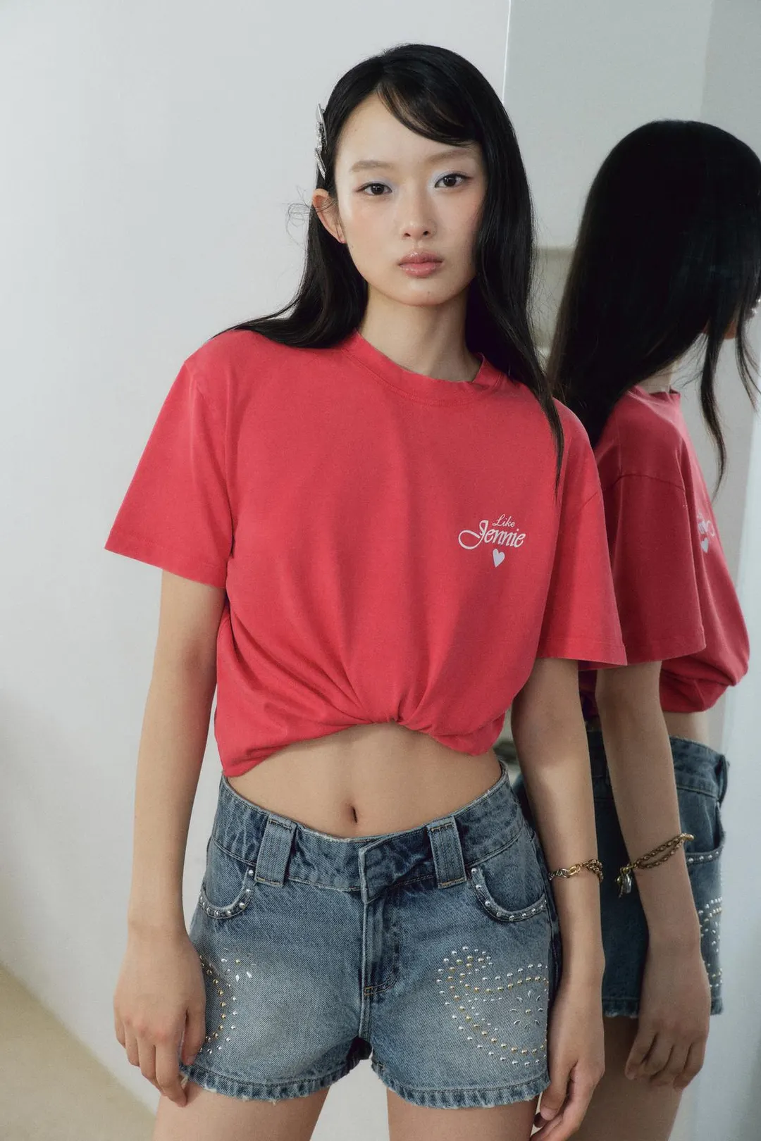 Футболка с эффектом стирки JENNIE, Zara