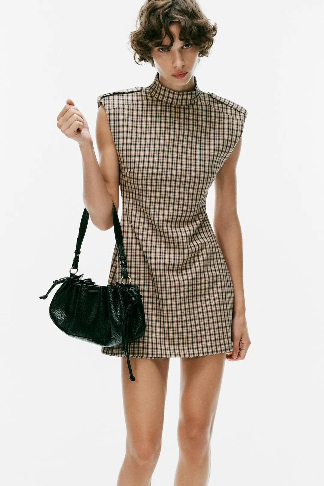 Комбинезон-шорты в клетку с хлястиками, Zara