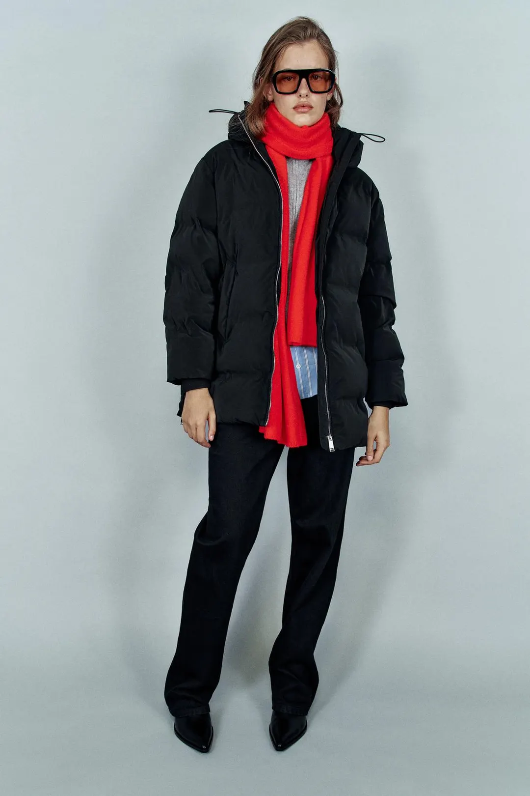 Непродуваемый прорезиненный анорак с капюшоном, Zara