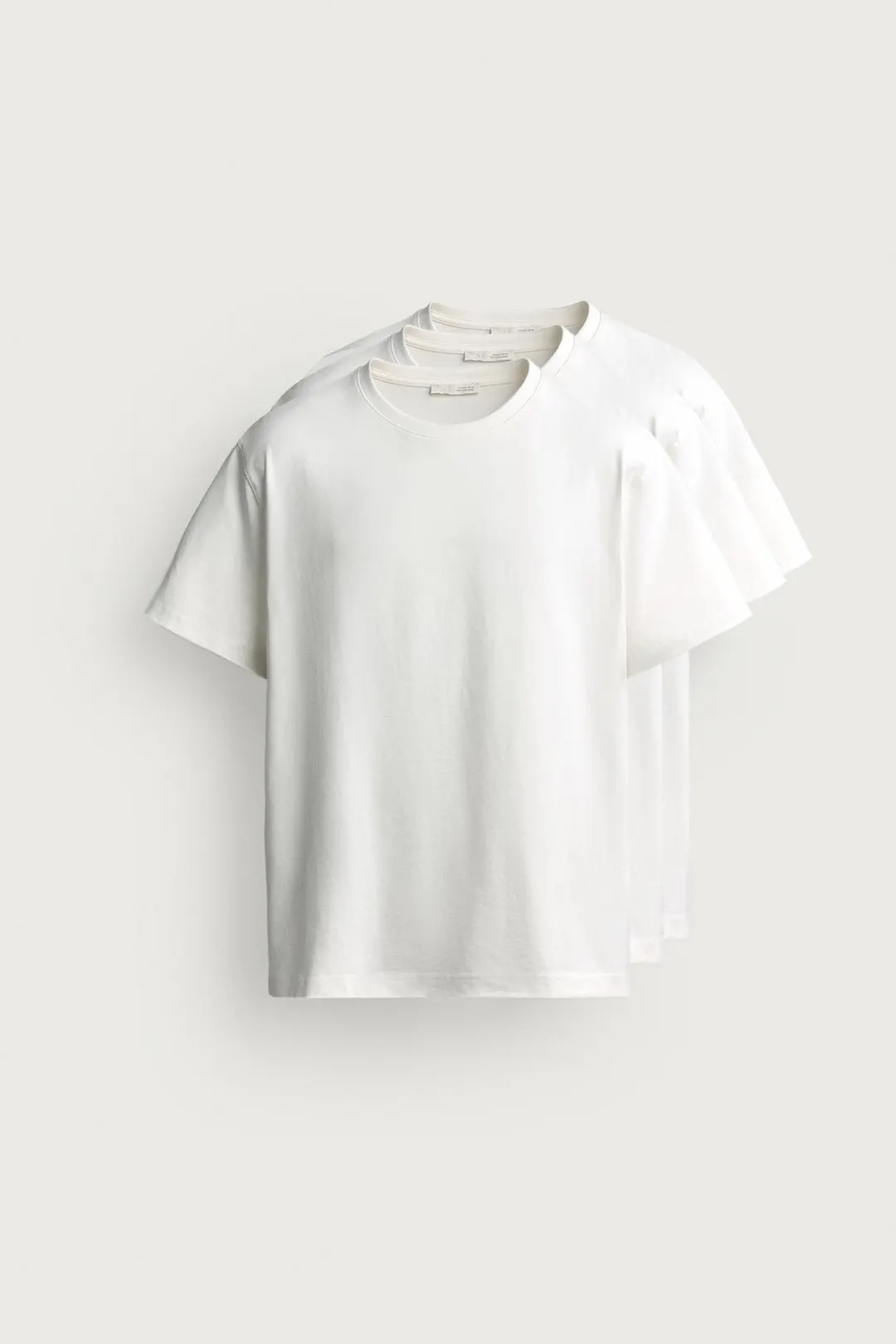 Комплект из 3 базовых футболок средней плотности /02, Zara