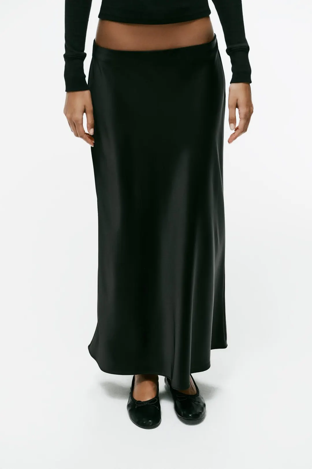 Юбка миди из сатина, Zara