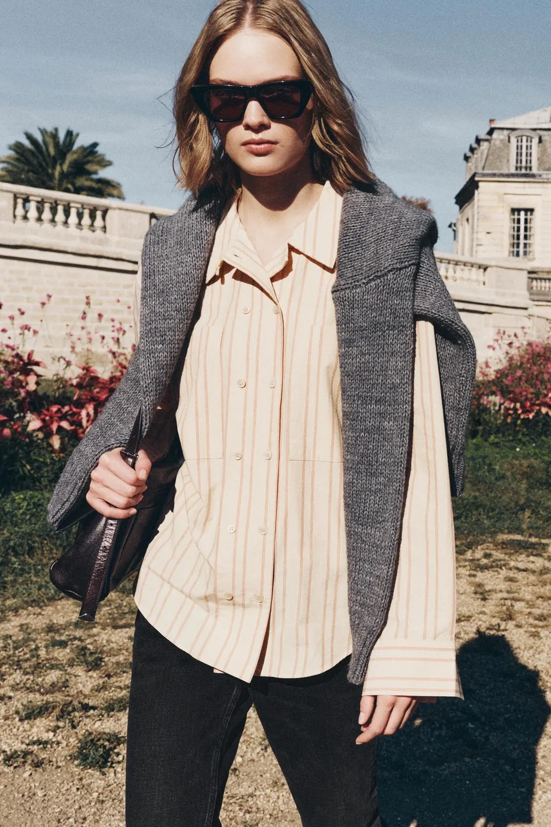 Рубашка в полоску ZW Collection, Zara