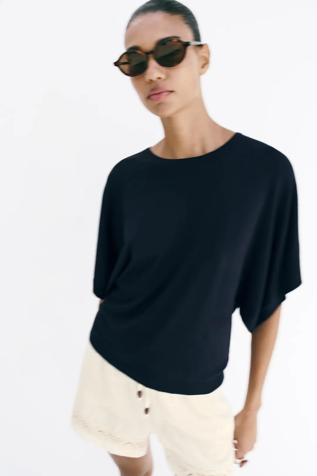 Топ вязаный с широкими рукавами, Zara