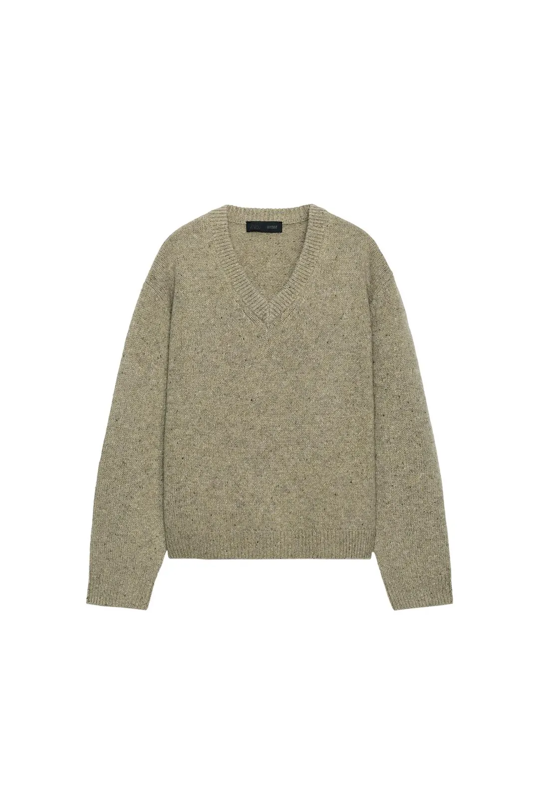 Джемпер из 100% шерсти с V-образным вырезом, Zara