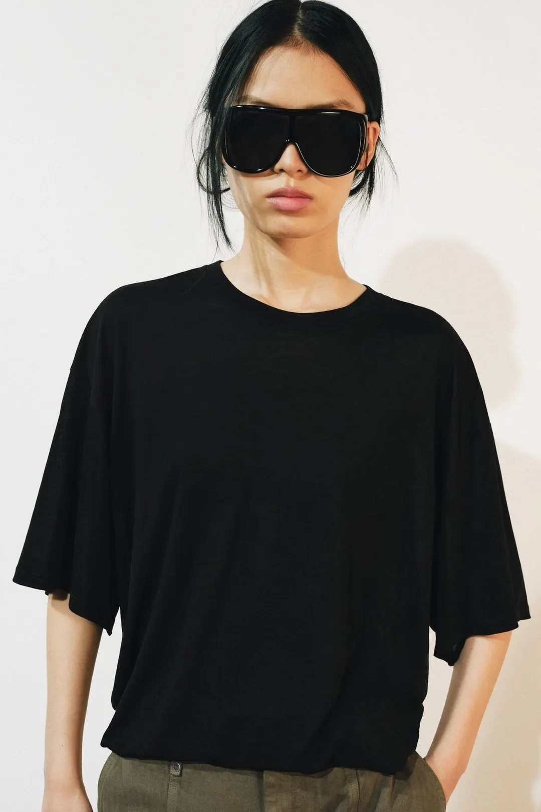 Футболка оверсайз с короткими рукавами, Zara
