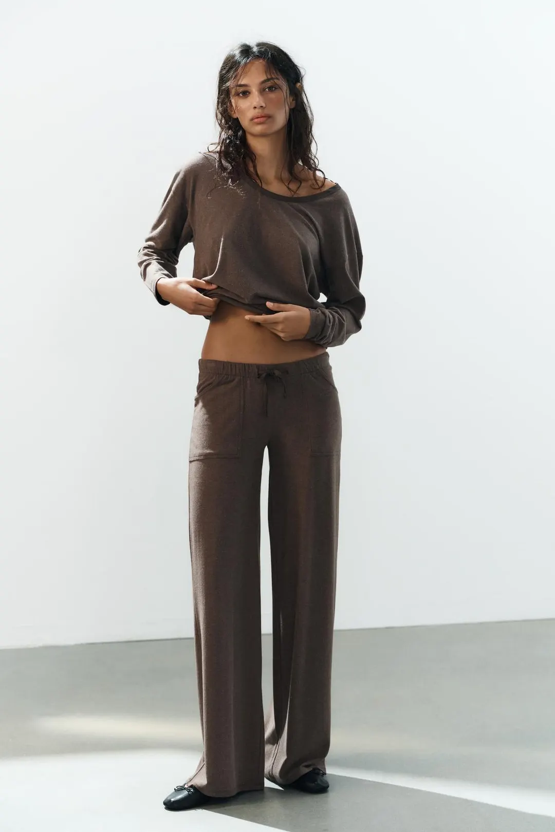 Брюки мягкие с карманами, Zara