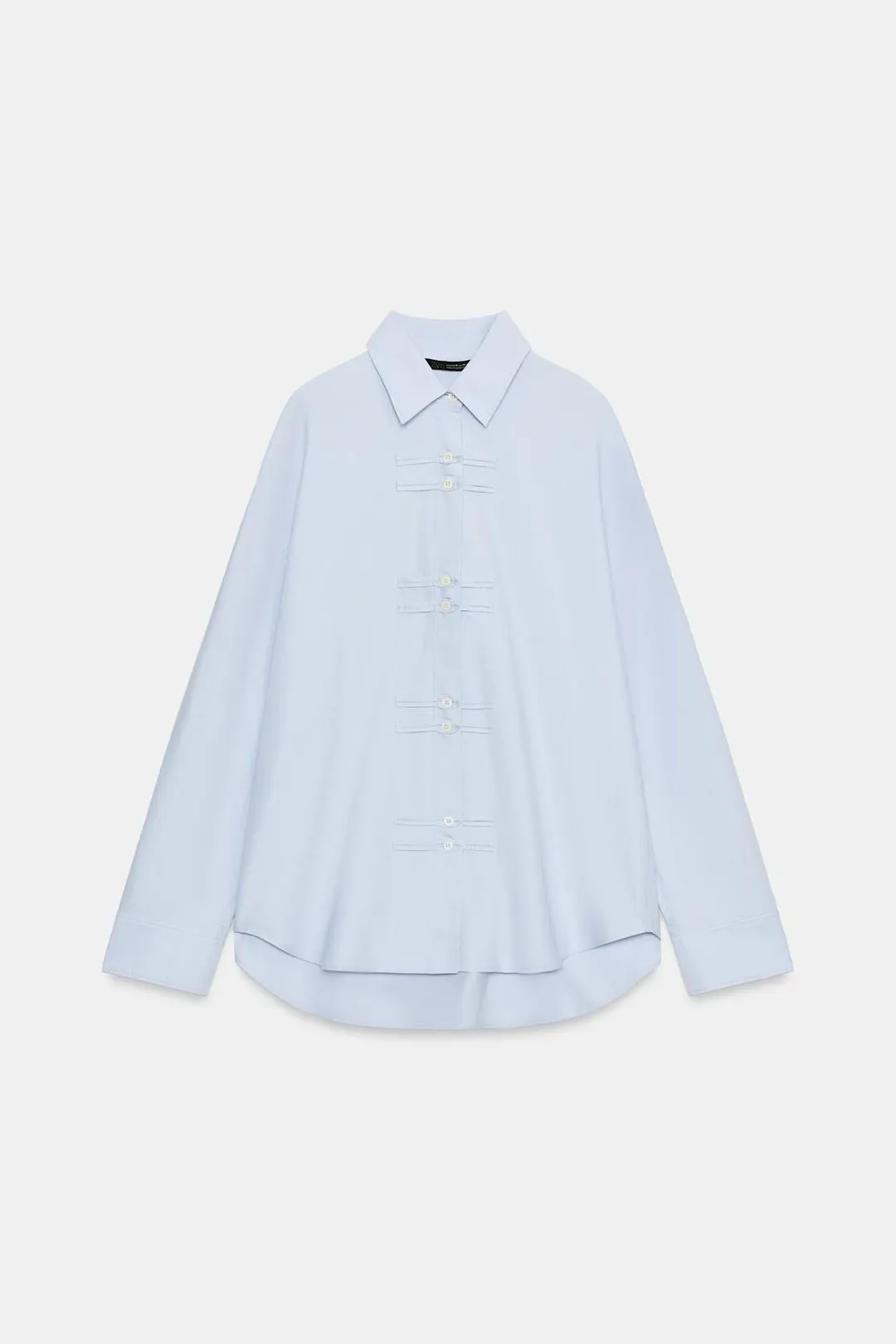 Рубашка оксфорд с застежкой-клевант ZW Collection, Zara