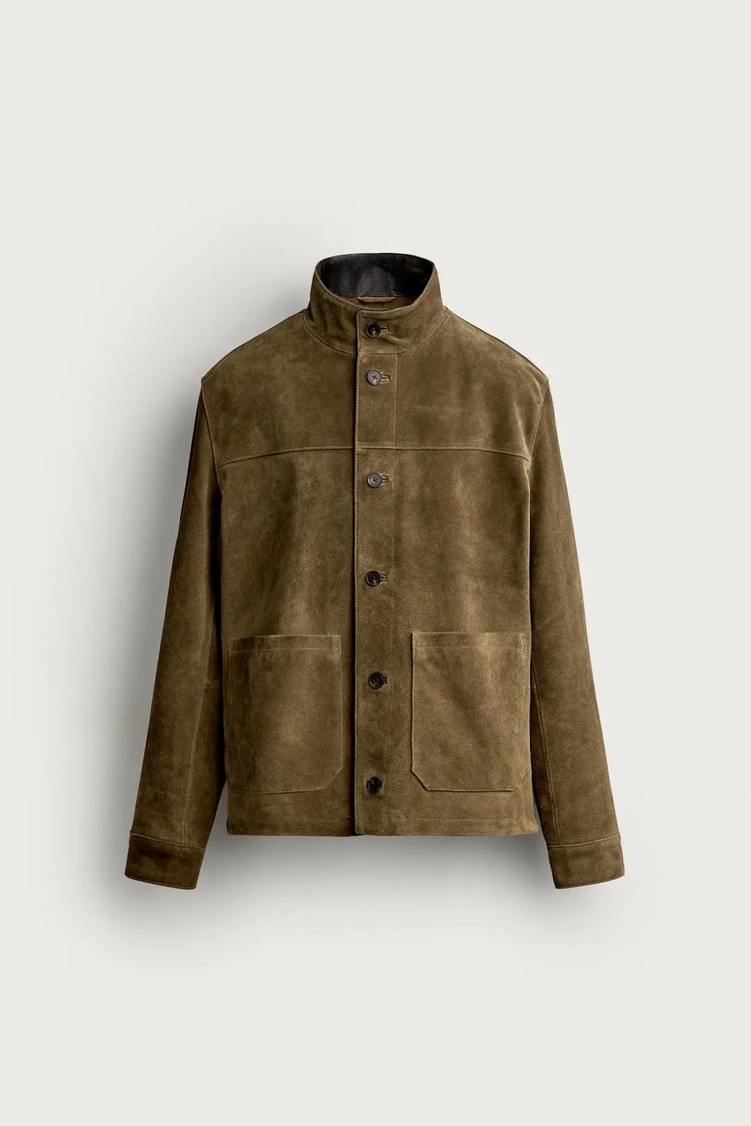 Куртка прямого кроя из замши, Zara
