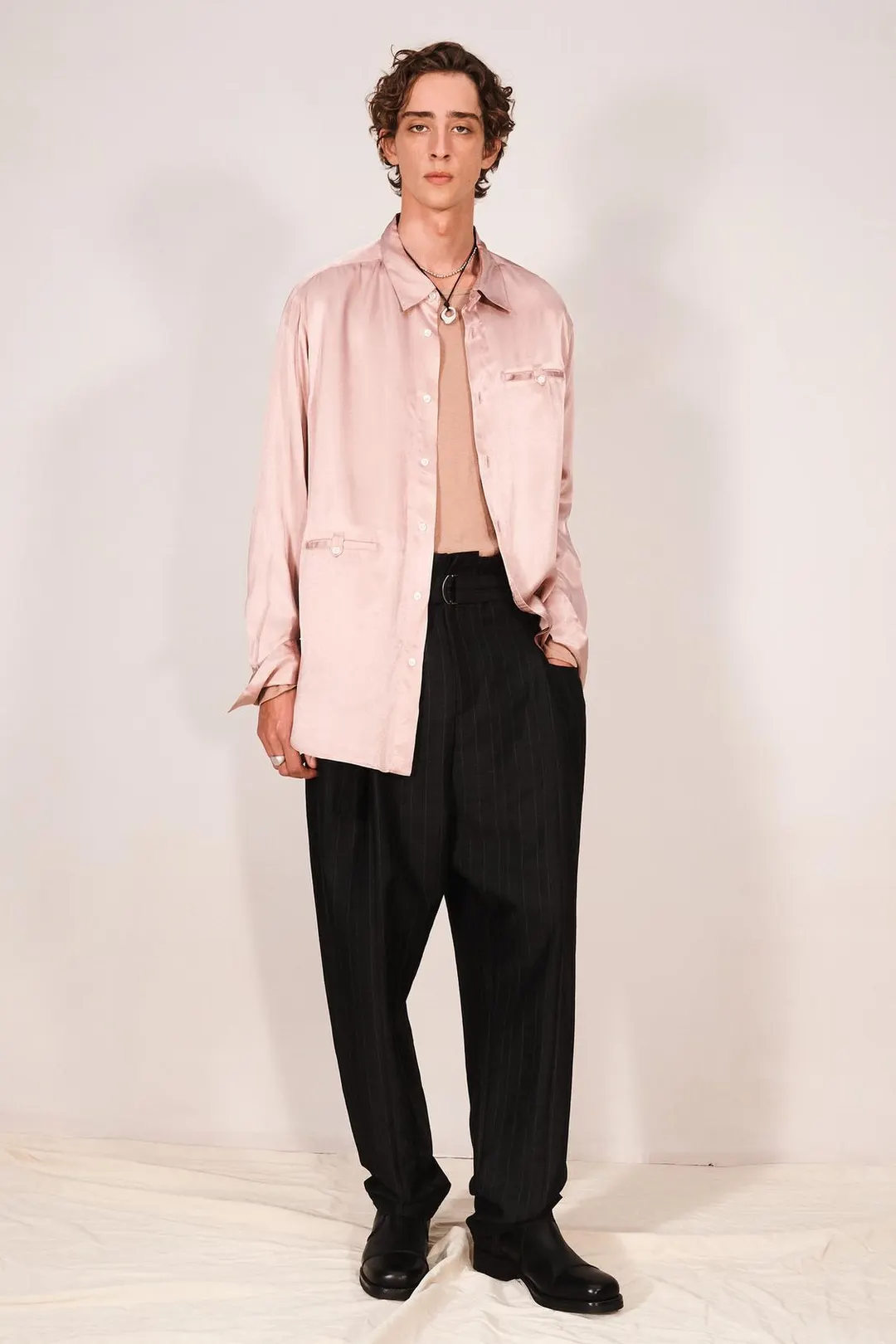 Атласная жаккардовая рубашка в горошек, Zara