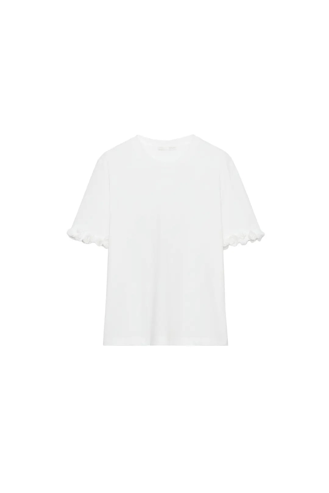 Футболка с рельефным цветочным узором, Zara