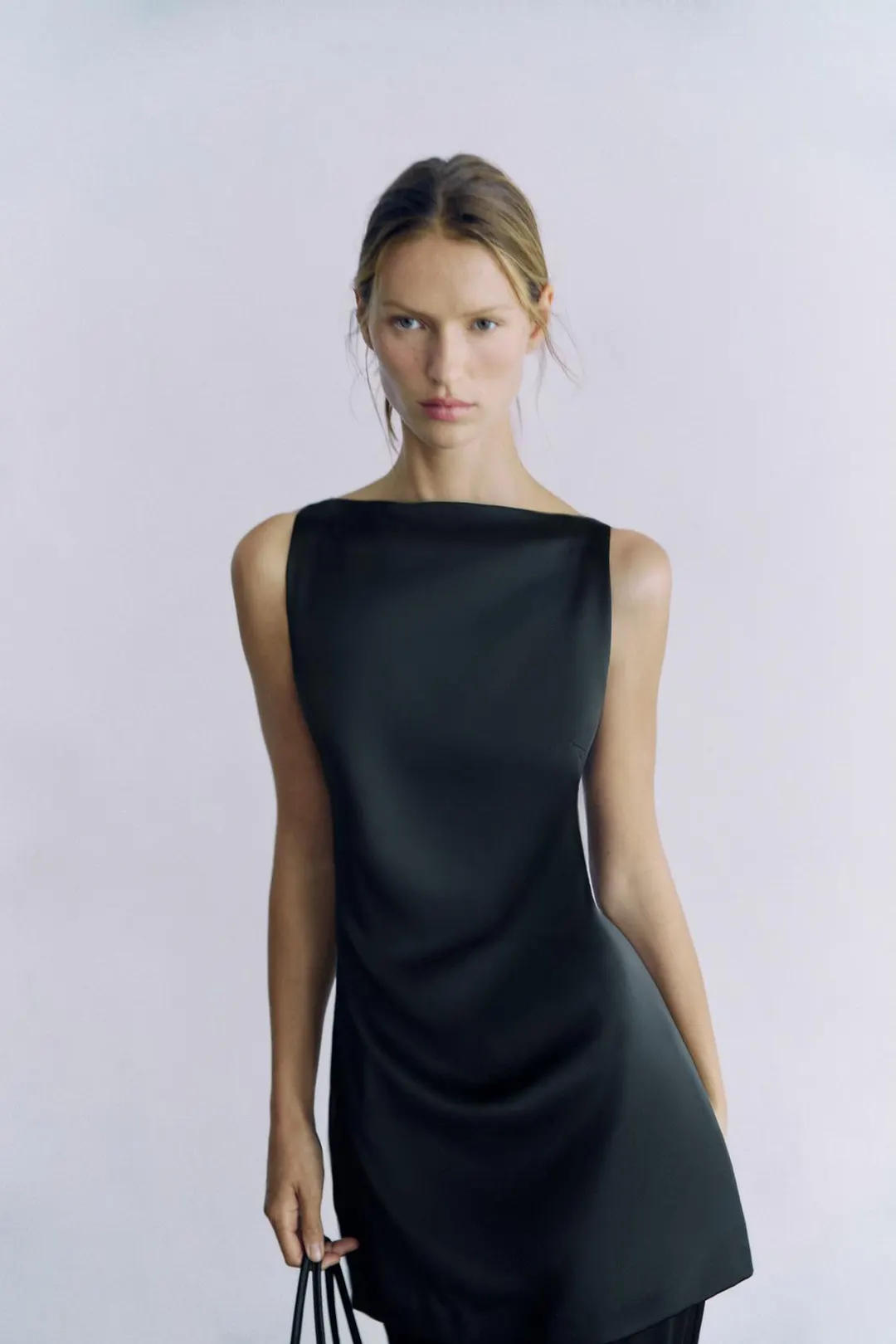 Платье длинное комбинированное, Zara